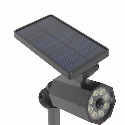 bell + howell bionic spotlight  25 ft. motion sensor  solar sun panels  outdoor lighting- black