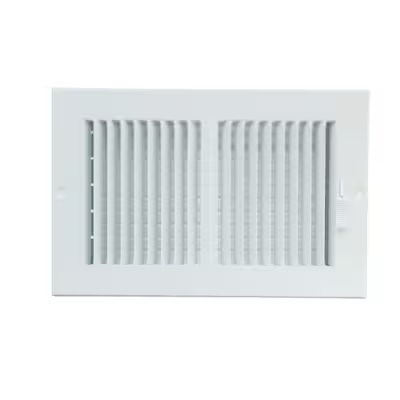 reliabilt 10-in x 6-in 2-way steel white sidewall/ceiling register