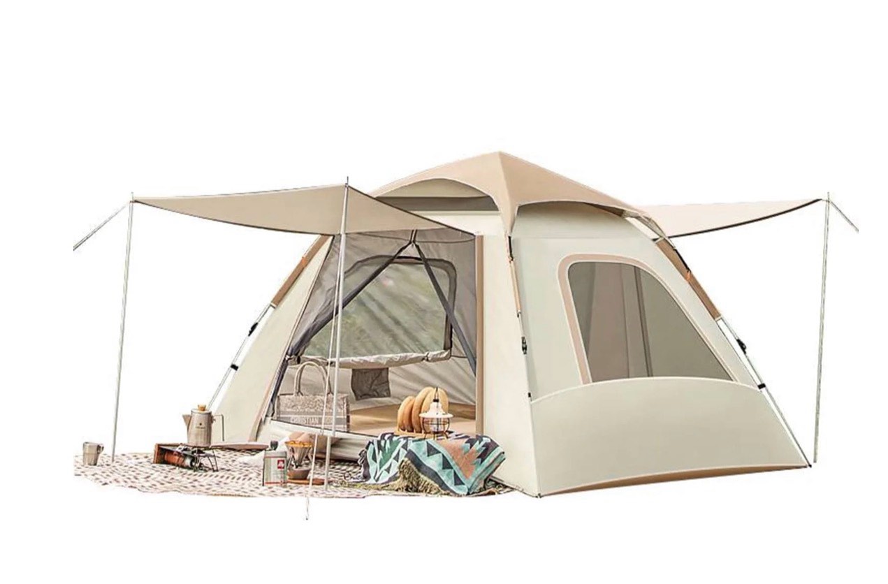 mapskey 4 person instant camping tent automatic easy pop up tents camping with carry bag outdoor/family/beach/hiking/traveling