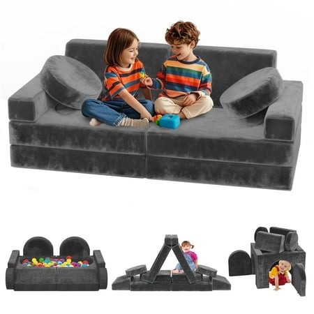 modular kids play couch 12pcs kids sofa for playroom bedroom living rooms toddler sofa for inspiring child creativity children creative convertible
