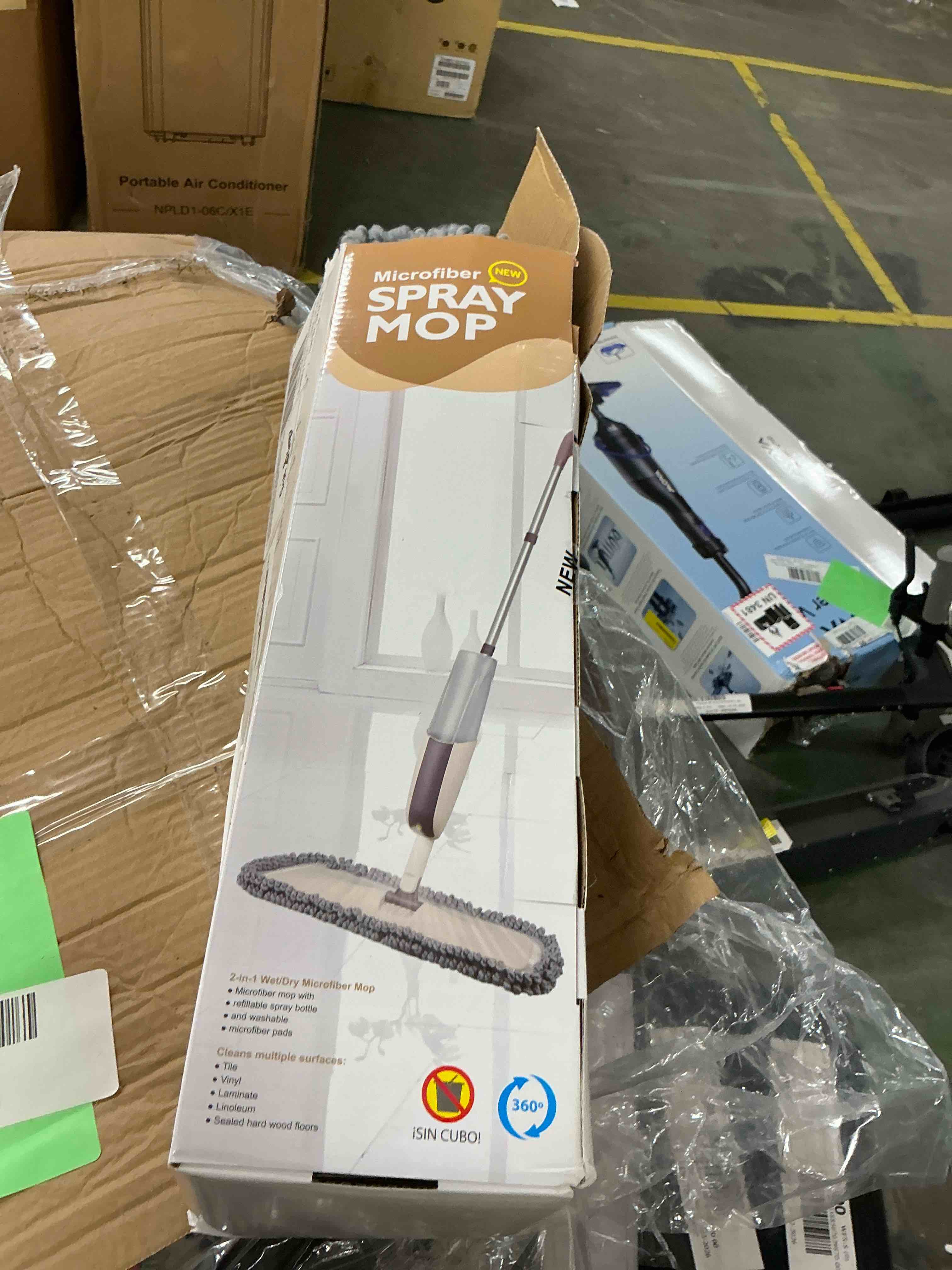 Condition photo showing Good Condition for suptree microfiber spray mop for floor cleaning with 3 washable pads wet jet dry dust mop for floors