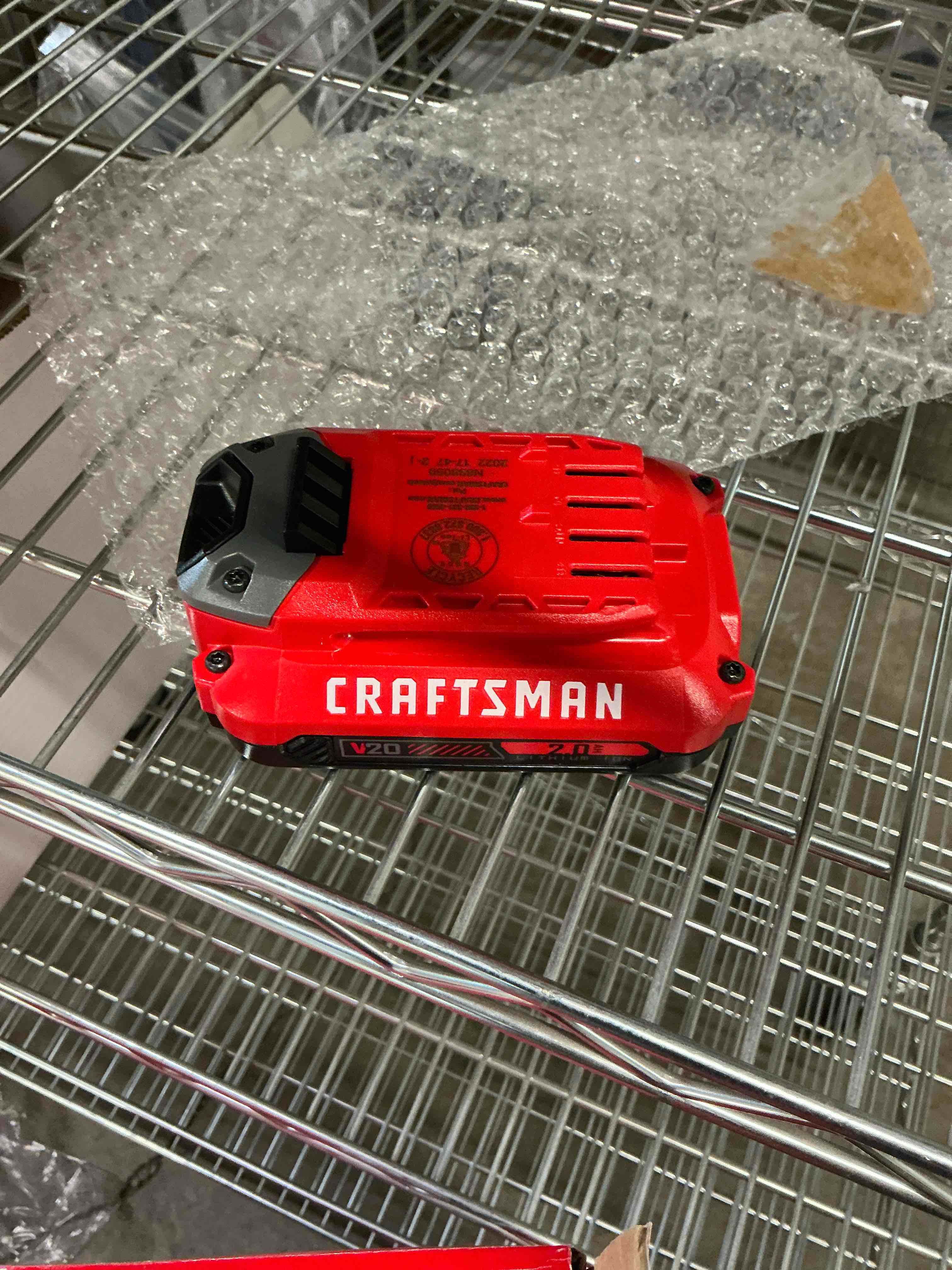 Condition photo showing As Is for craftsman v20 20 -volt 1 -pack battery ( 2 ah lithium-ion )