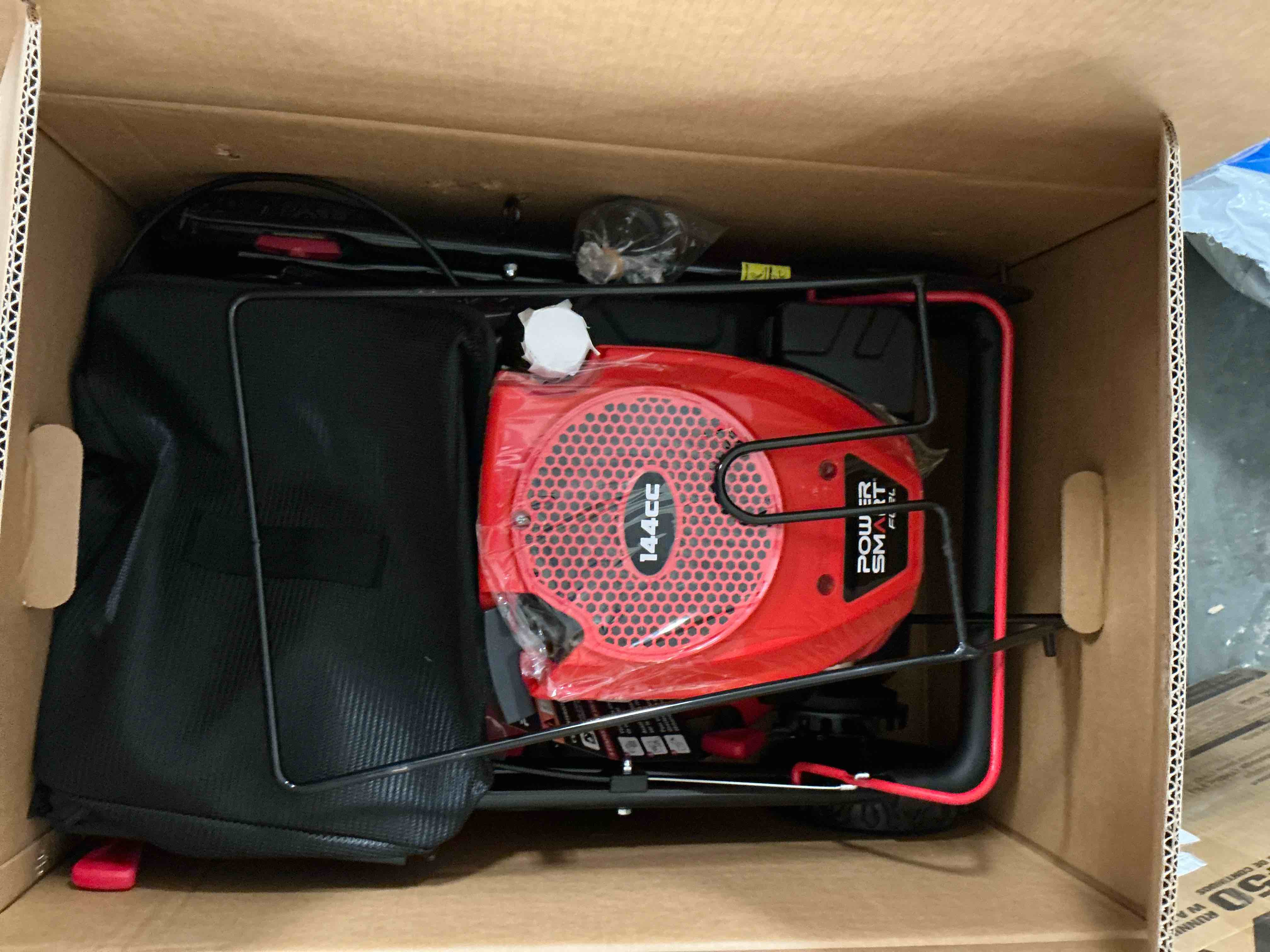 Condition photo showing New/Like New for powersmart 18  144cc gas-powered 3-in-1 walk behind lawn mower – easy start  foldable  ideal for yards up to 1/4 acre