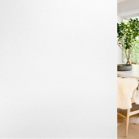 rabbitgoo window privacy film non-adhesive frosted glass window film for bathroom static cling heat blocking stickers for home indoor opaque frosting coverings house tint 35 x 118 inches