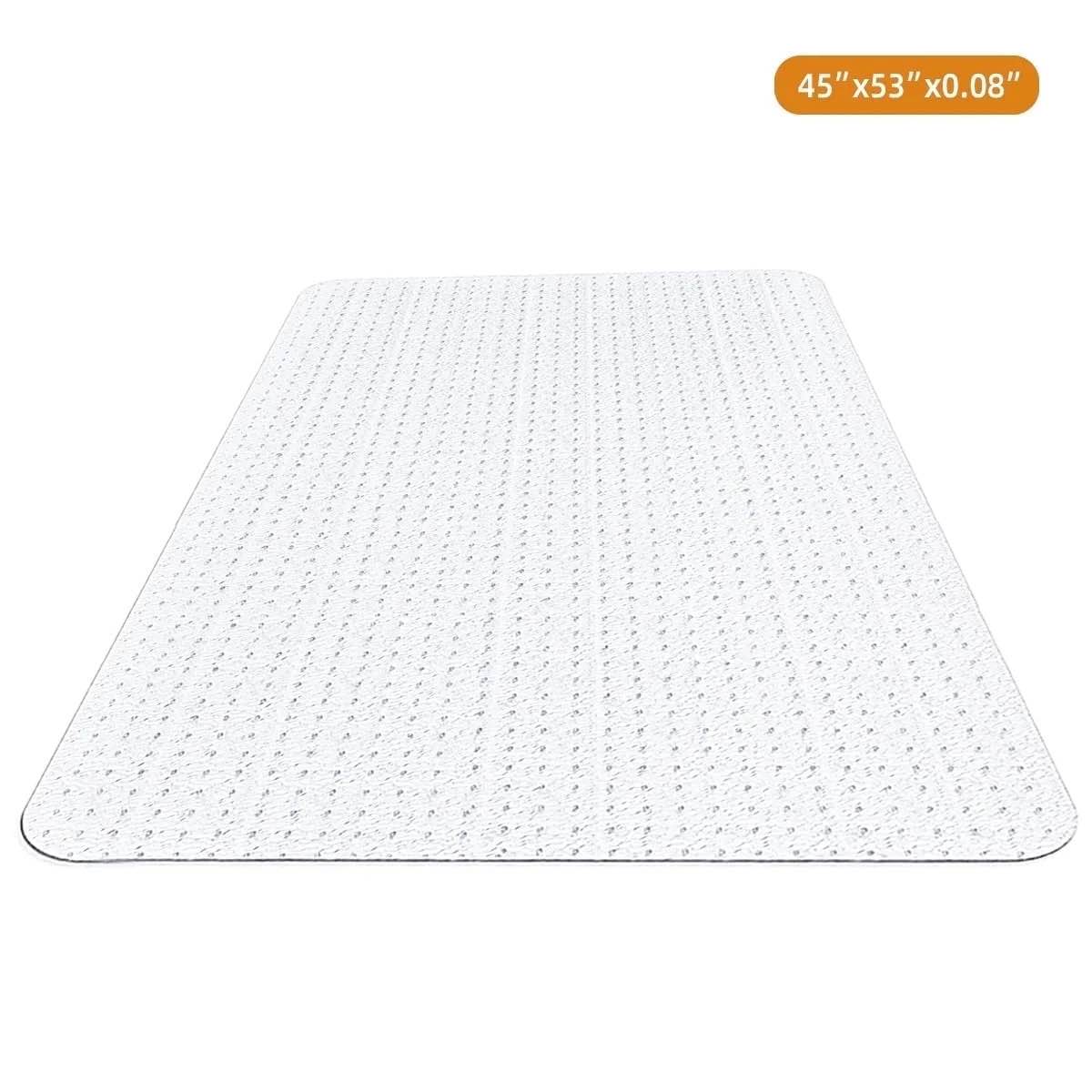 gped 46" x 60" office chair mat for low medium pile carpet, office carpet chair mat,transparent non-slip carpet protecor mats with grippers for work, home, gaming