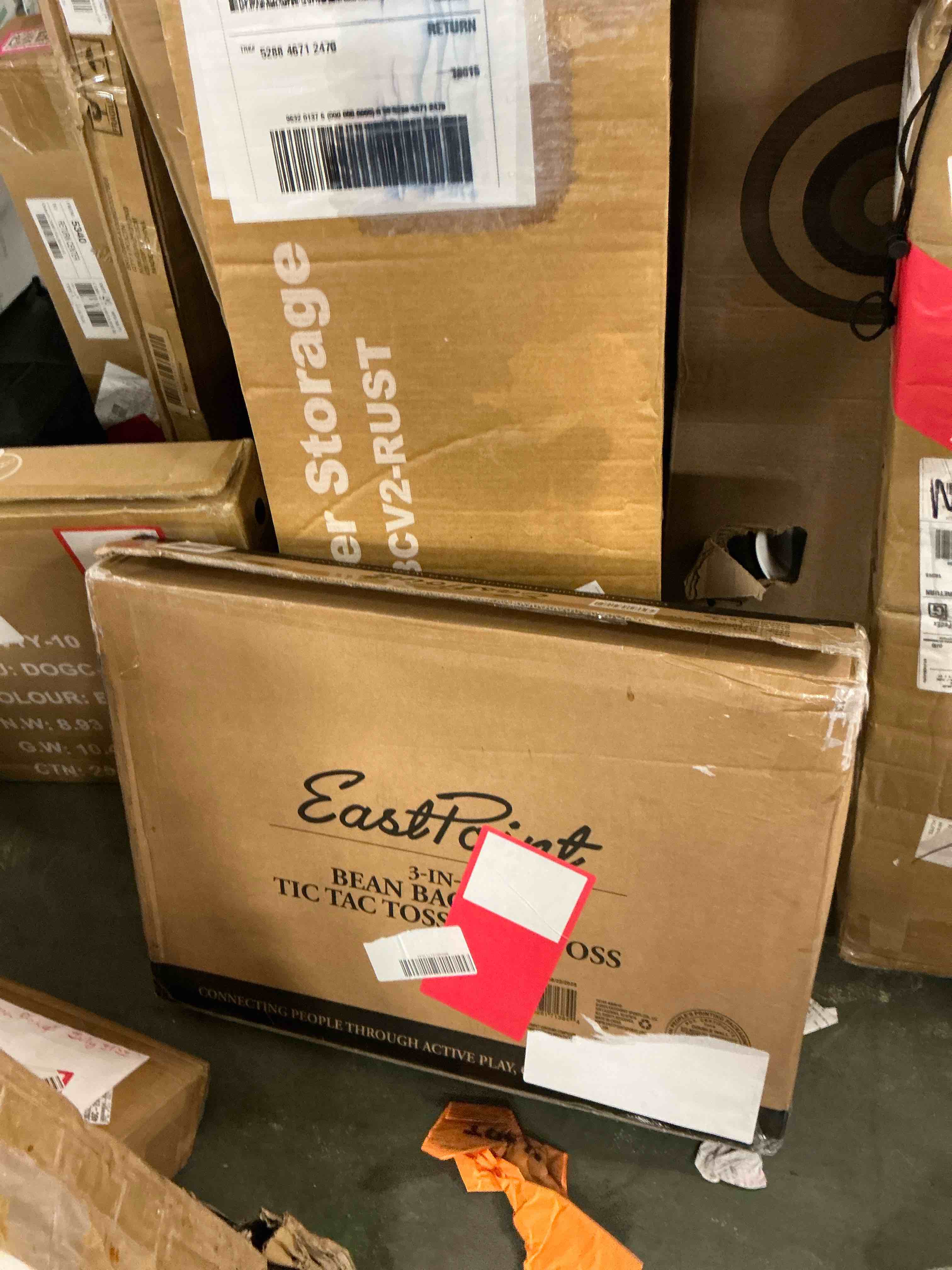 Condition photo showing Good Condition for eastpoint 3-in-1tailgate toss game set - cornhole, tic tac toe toss, rings toss - includes all accessories