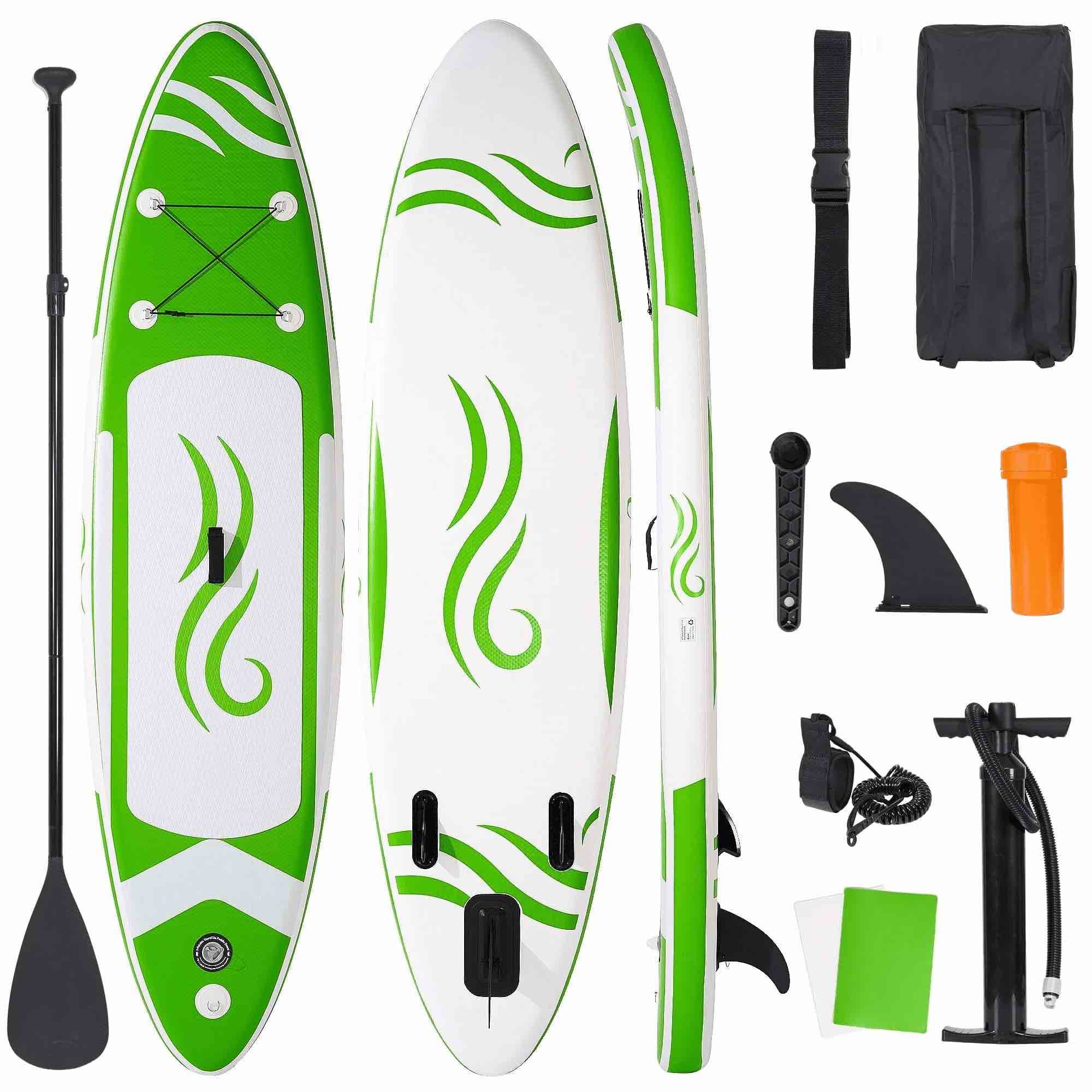 Condition photo showing Good Condition for naipo paddle board 10ft inflatable paddle board 6in thick non-slip deck stand up sup with paddle accessories for adults youth family fishing