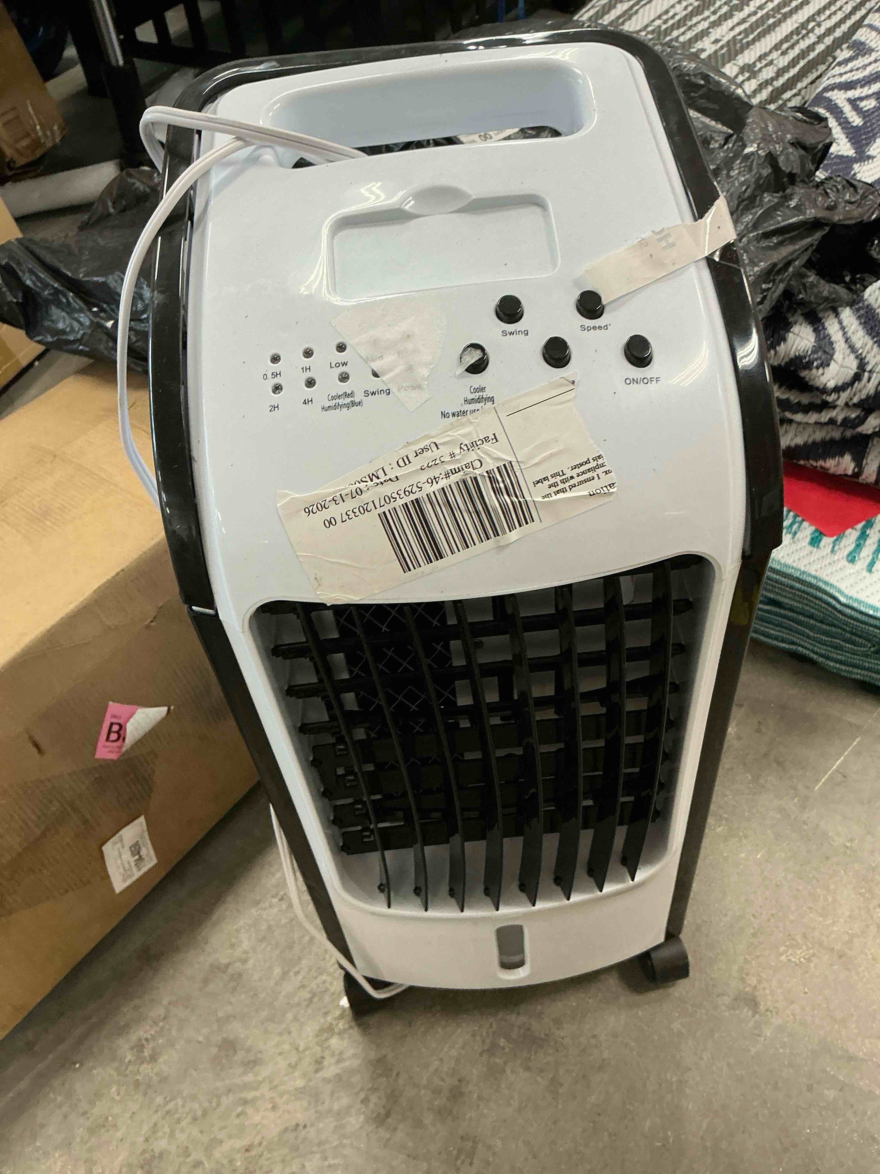 Condition photo showing Good Condition for ruie portable air cooler with remote control 3-in-1 evaporative air cooler fan humidifier 4l swamp cooler with 3 speeds 3 modes oscillation timer 2 ice packs wheels for bedroom office room