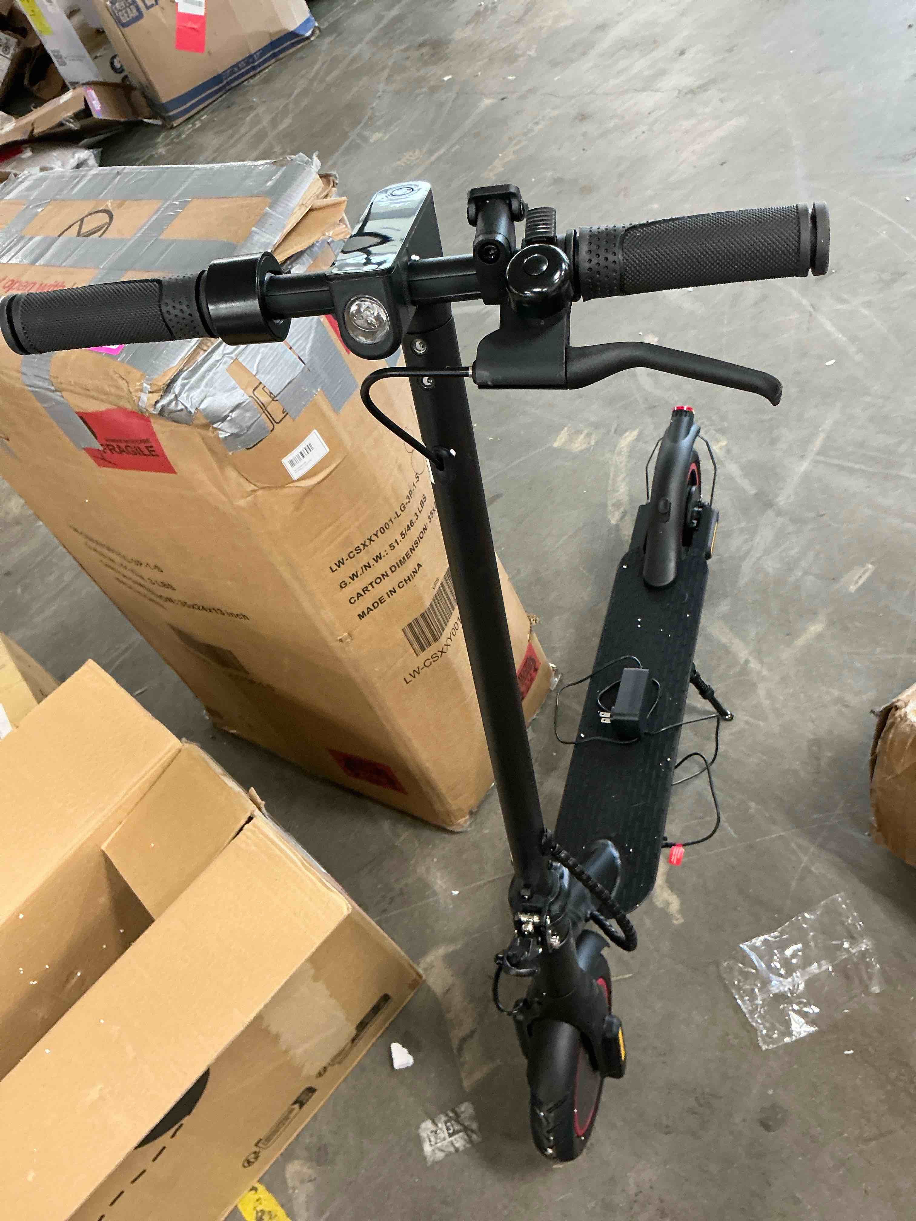 Condition photo showing As Is for iscooter electric scooter 500w peak max 21mph & 19 miles 8.5 pneumatic tire commuting e-scooter for adults with app control