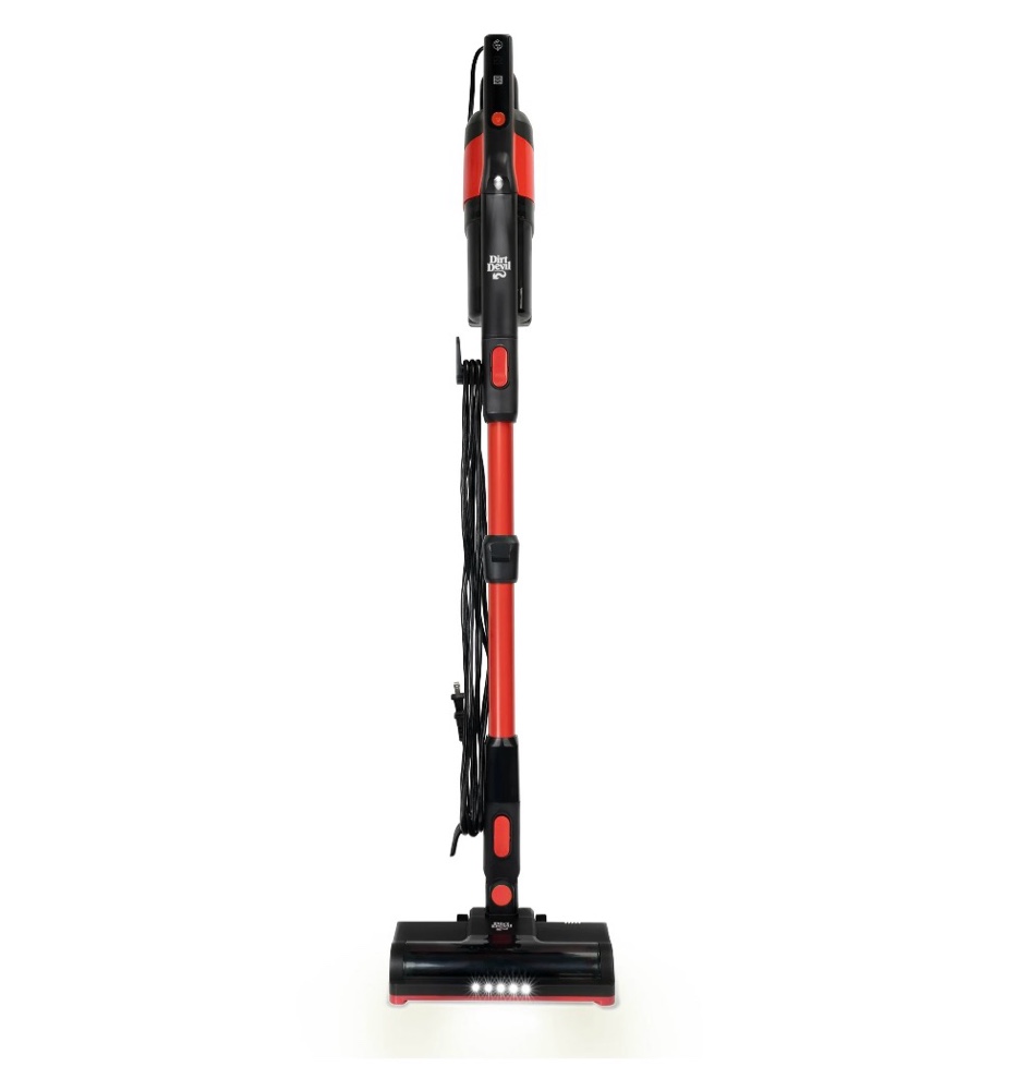 Dirt Devil Multi-Surface Stick Vacuum Cleaner - Self-Standing Design, 2-in-1 for Carpets/Hard Floors, Lightweight & Corded