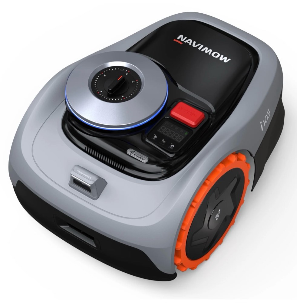 i105N 7.1 in. Robot Lawn Mower (1/8 Acre) RTK+Vision with Auto-Mapping, Smart App Control and Multi-Zone Management