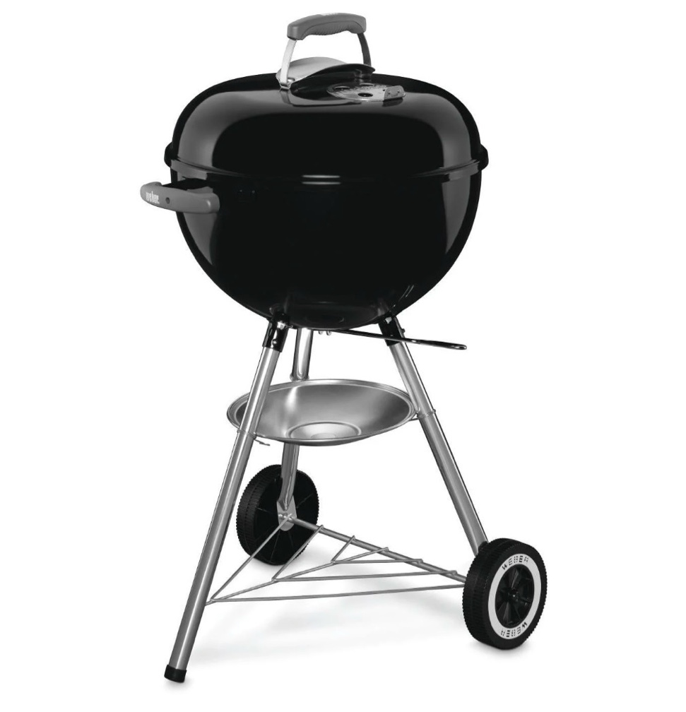 Weber Original Charcoal Grill  18  Kettle Grill with Lid and Wheels  Black