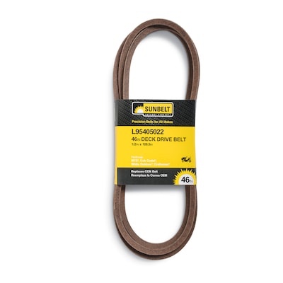 sunbelt 1/2-in x 108.5-in deck/drive belt, for 46-in riding mower/tractors, replaces oem part number