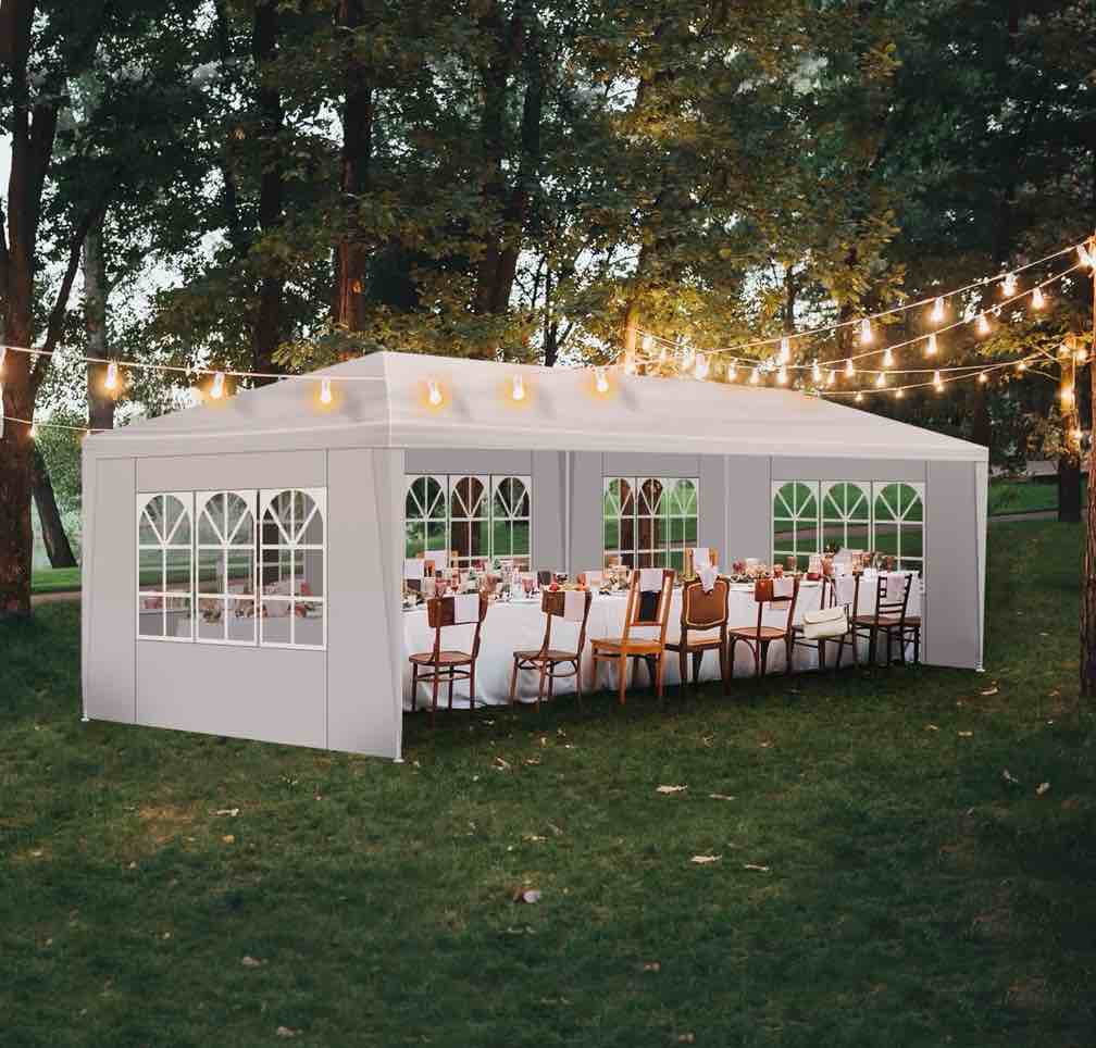 Ktaxon 10' X 30' Canopy Tent with 5 Side Walls for Party Wedding Camping and BBQ