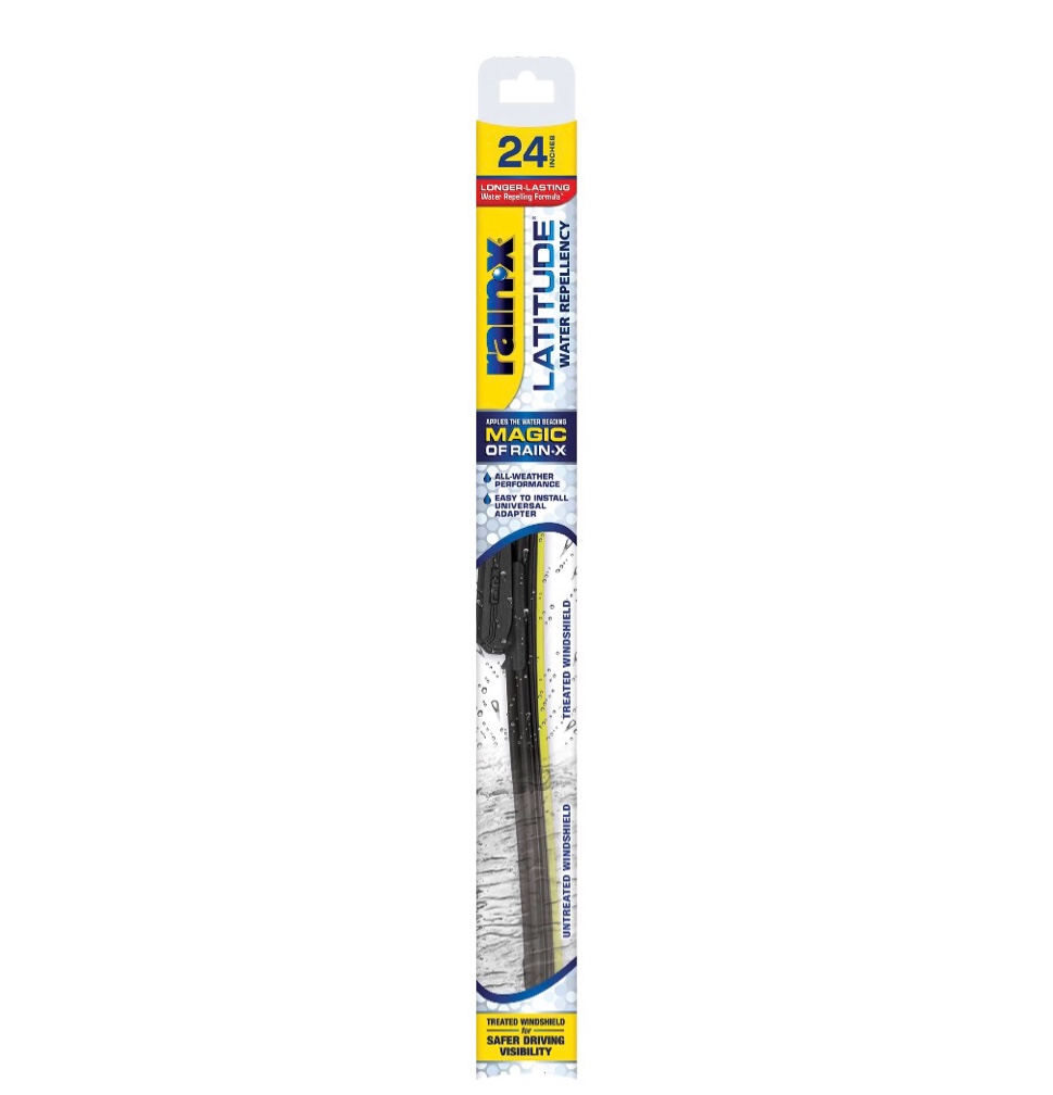 rain-x latitude water repellency 2-in-1 windshield wiper blade 24