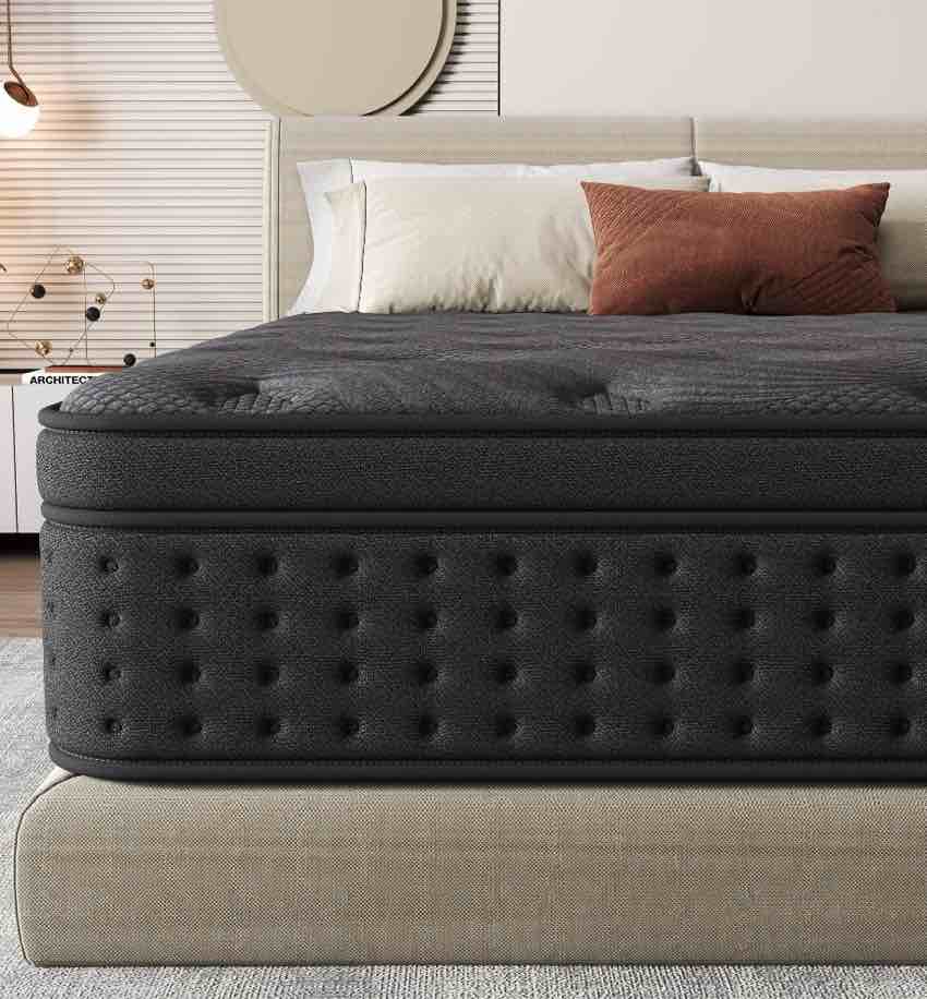 zekbip 12 inch full mattress in a box, hybrid gel memory foam with individually wrapped pocket coils, medium firm, pressure relief, cooling sleep support for adult