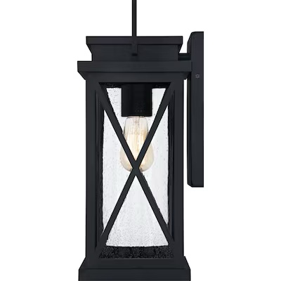  Quoizel Saint Elias 1 -Light 17.88-in H Matte Black Hardwired Outdoor Wall Light