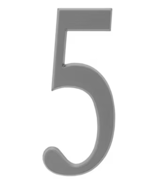 Whitehall 4-3/4-in Silver Number 5
