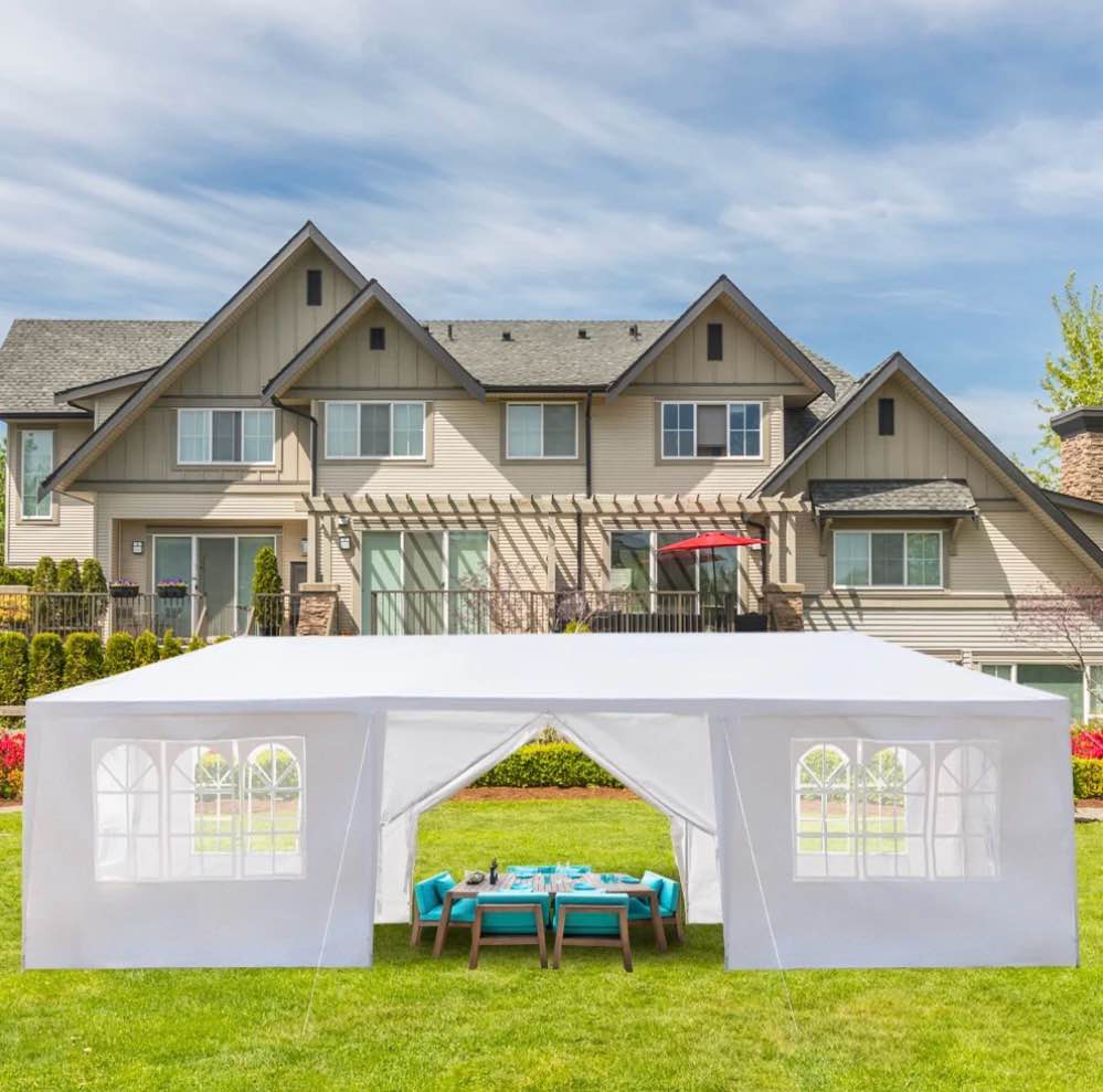ktaxon 10  x 30  canopy tent with 8 side walls for party wedding camping and bbq