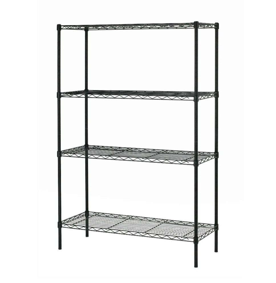 bestoffice 4 shelf wire shelving unit garage nsf wire shelf metal storage shelves heavy duty height adjustable for 1000 lbs capacity black
