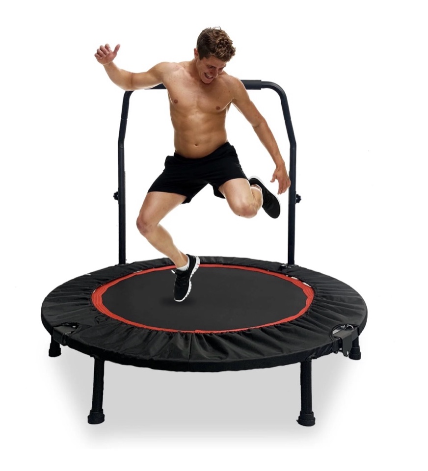 jacgood foldable rebounder trampoline for adults 40