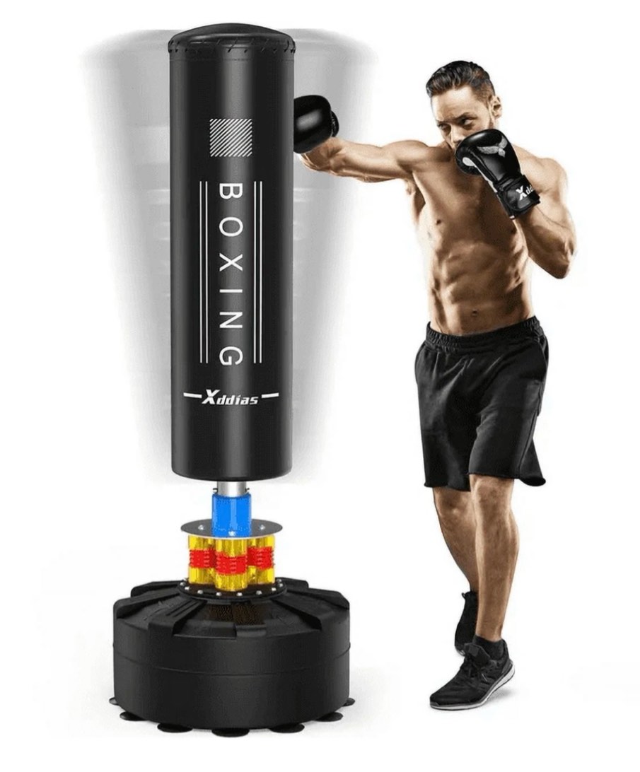 gikpal punching bag , punching bag for adults, boxing bag with stand 70''-205lbs freestanding punching bag for adult youth kids - men women stand kickboxing bag for home office gym