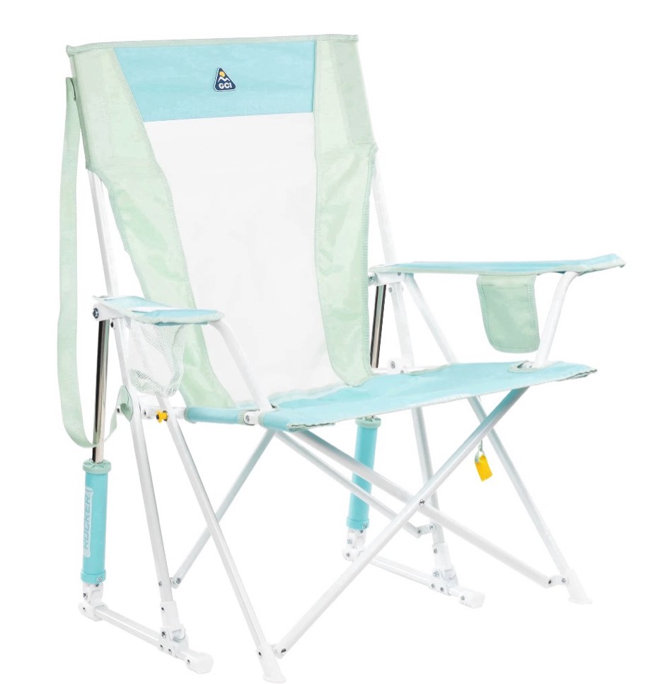 gci outdoor comfort pro rocker portable rocking outdoor portable camping chair - pastel colorblock