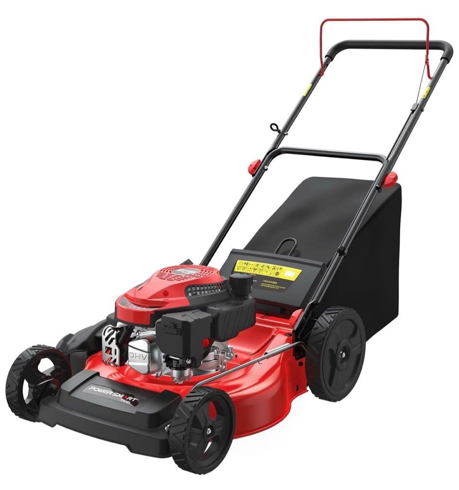 powersmart 21 144cc gas push lawn mower with 6-position height adjustment