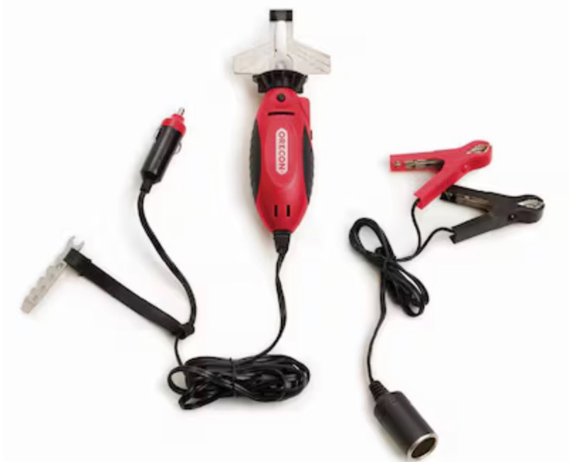 Condition photo showing Good Condition for oregon 12v sure sharp electric chainsaw chain grinder/sharpener, includes 3 sharpening stones
