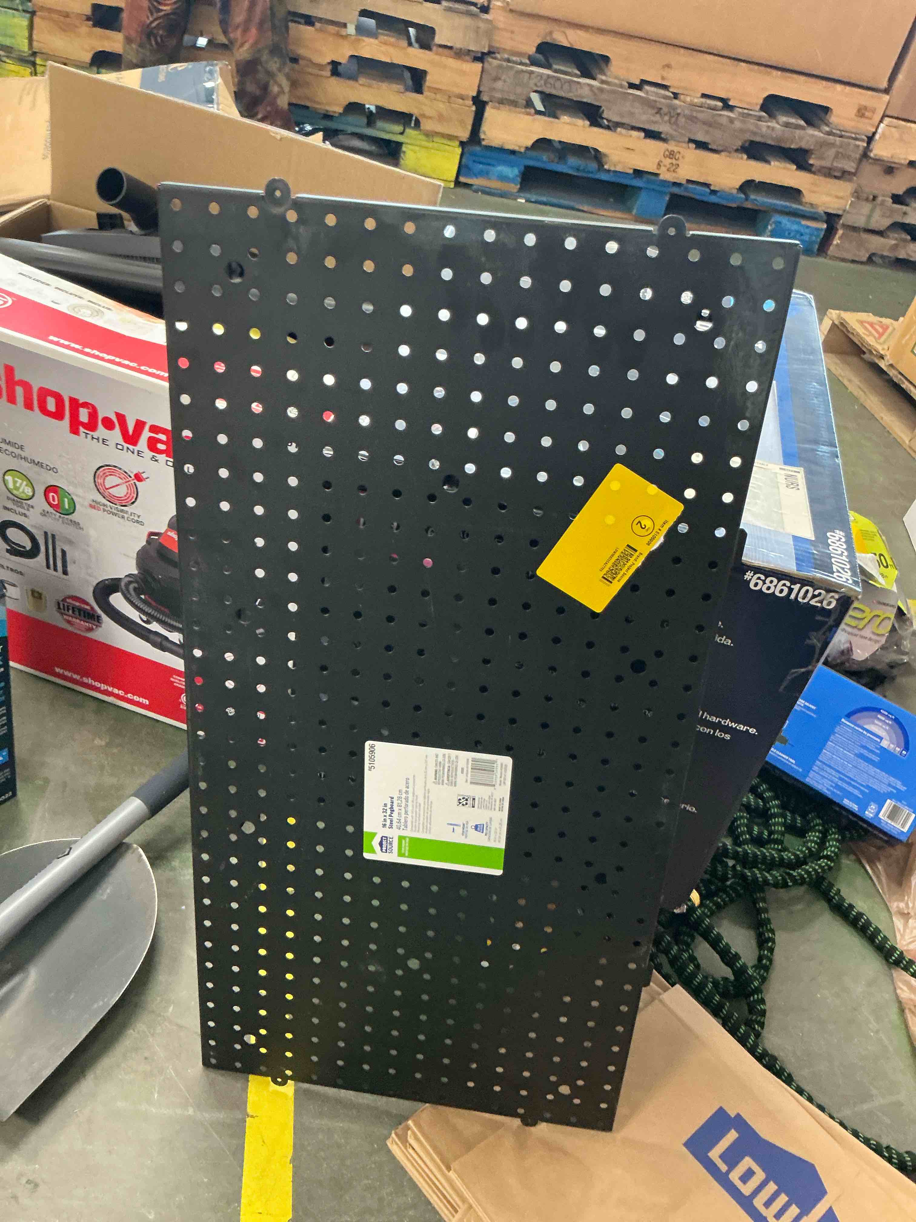Condition photo showing Good Condition for project source steel pegboard in black 32-in w x 16-in h