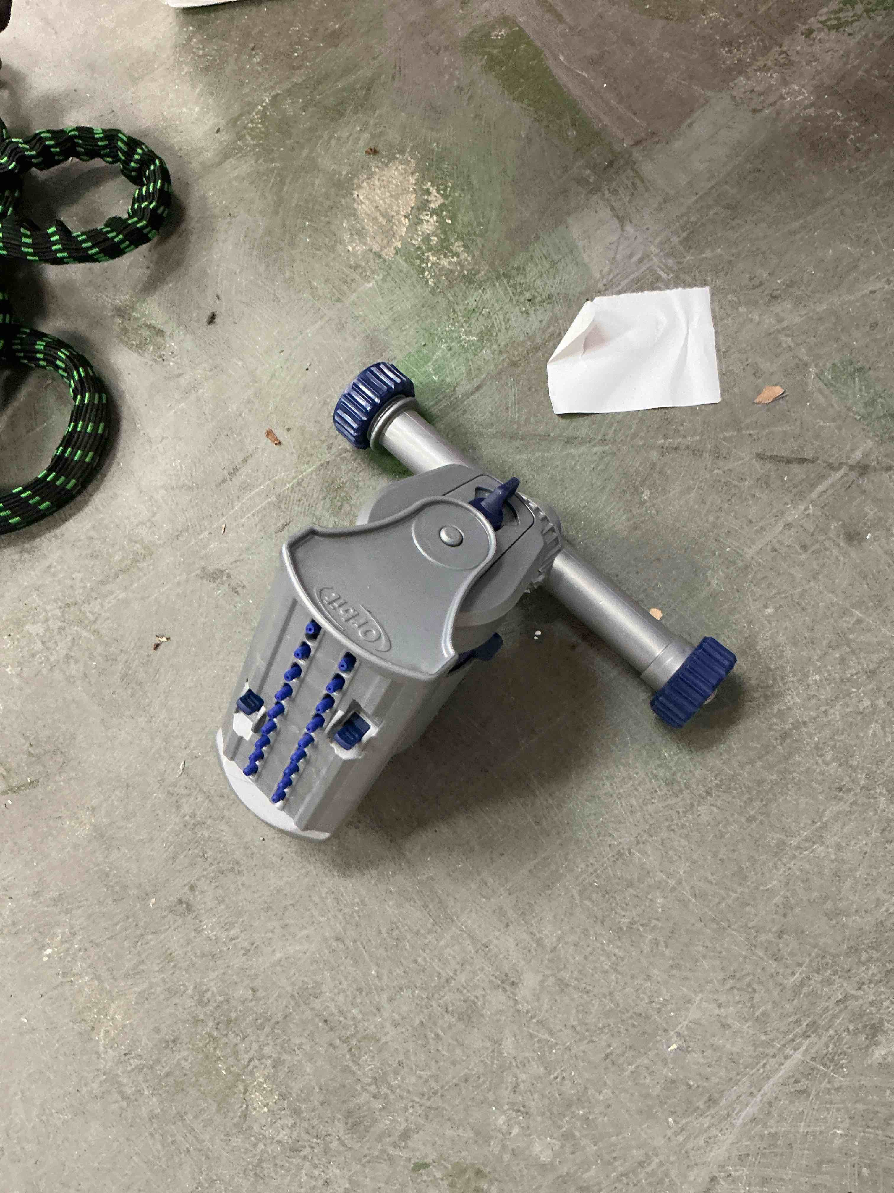 Condition photo showing As Is for orbit max 3900-sq ft oscillating sled lawn sprinkler