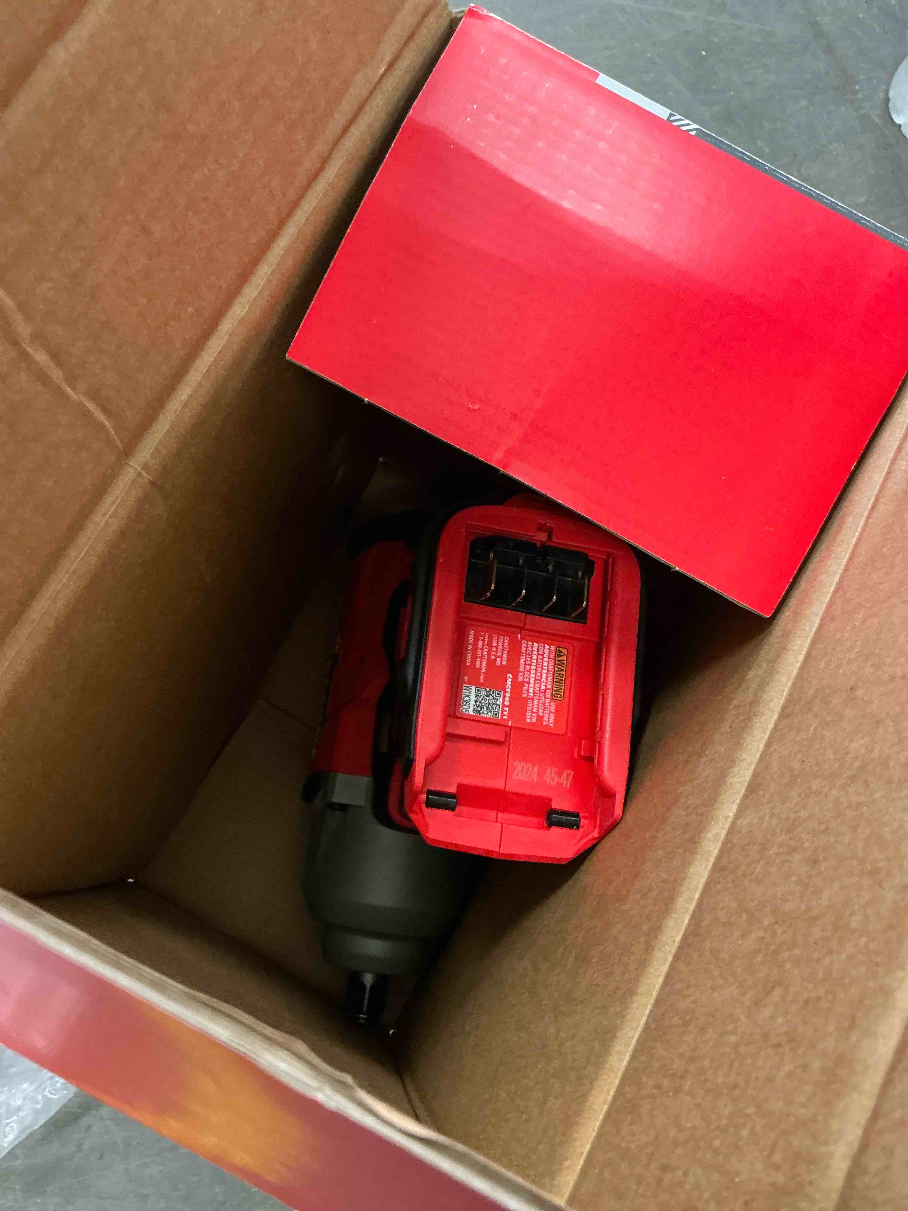 Condition photo showing Good Condition for craftsman v20 rp 20-volt max variable speed brushless 1/2-in drive cordless impact wrench tool only