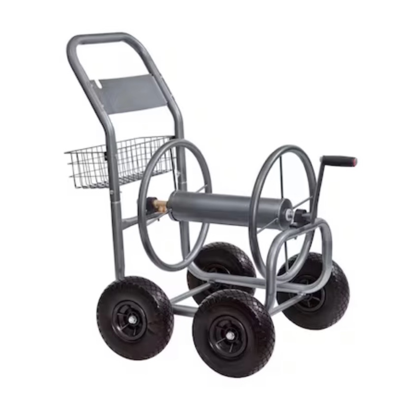 Project Source Steel 250-ft Cart Hose Reel