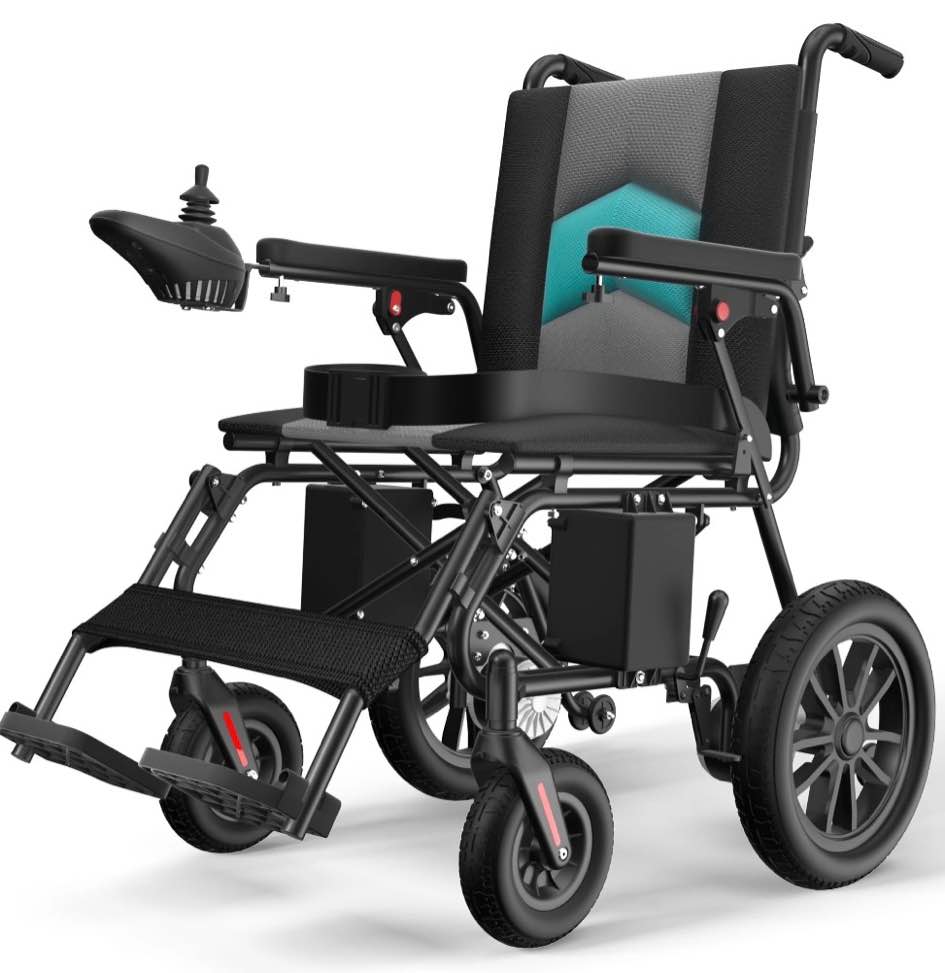 Coolhut Electric Wheelchair, 20+ Miles Long-Range (350lbs) Lightweight Portable Electric Wheelchair For Adults, Smart Motorized Mobility Scooter With
