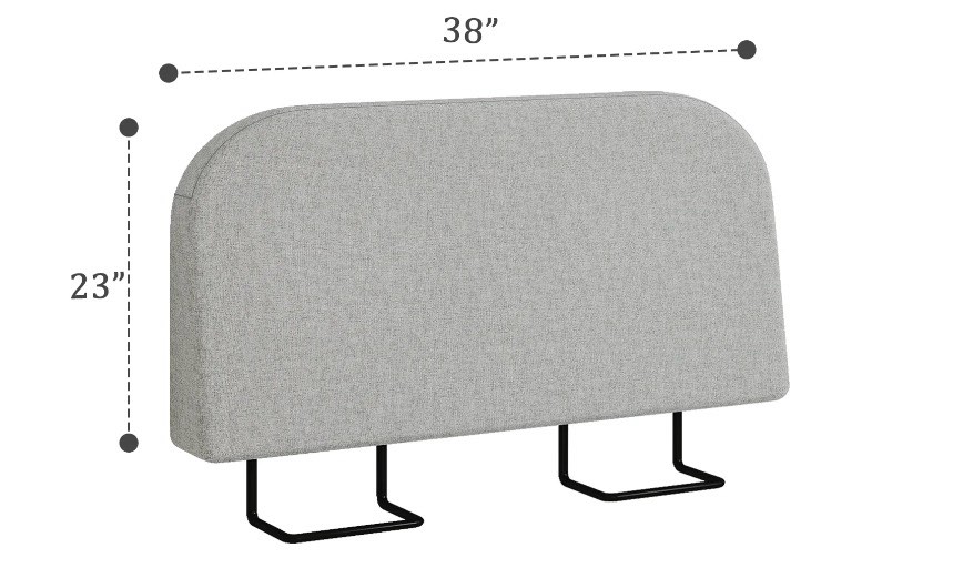 Condition photo showing Good Condition for furpopup twin size headboard only no-assembly upholstered headboard, twin size linen fabric modern style headboards extra-thick- light gray