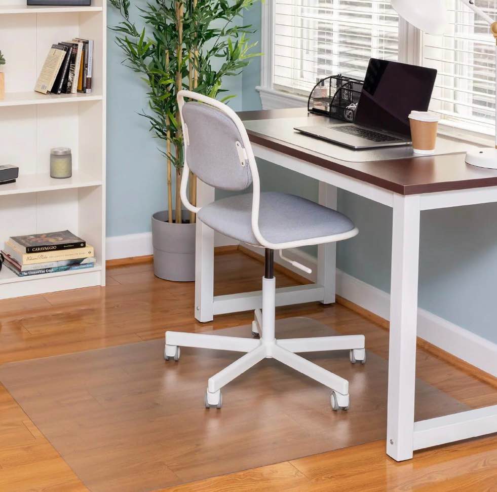 BN-LINK Hardwood Chair Mat  48  x 36  Clear PVC Office Chair Mat for Hardwood and Tile Floors  Protective Floor Mat for Home or Office