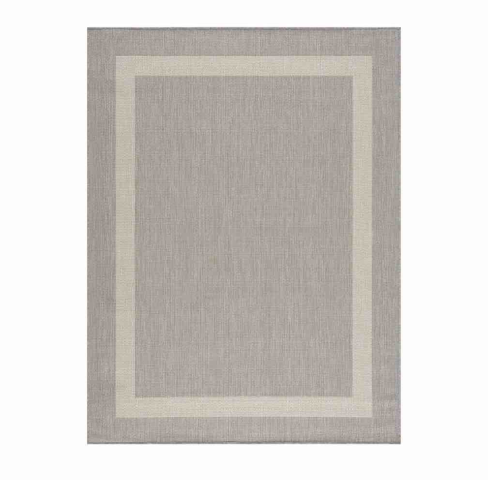 Condition photo showing Good Condition for camilson bordered washable indoor outdoor area rug grey 9 x 12