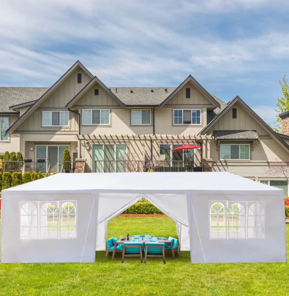 ktaxon 10  x 30  canopy tent with 8 side walls for party wedding camping and bbq