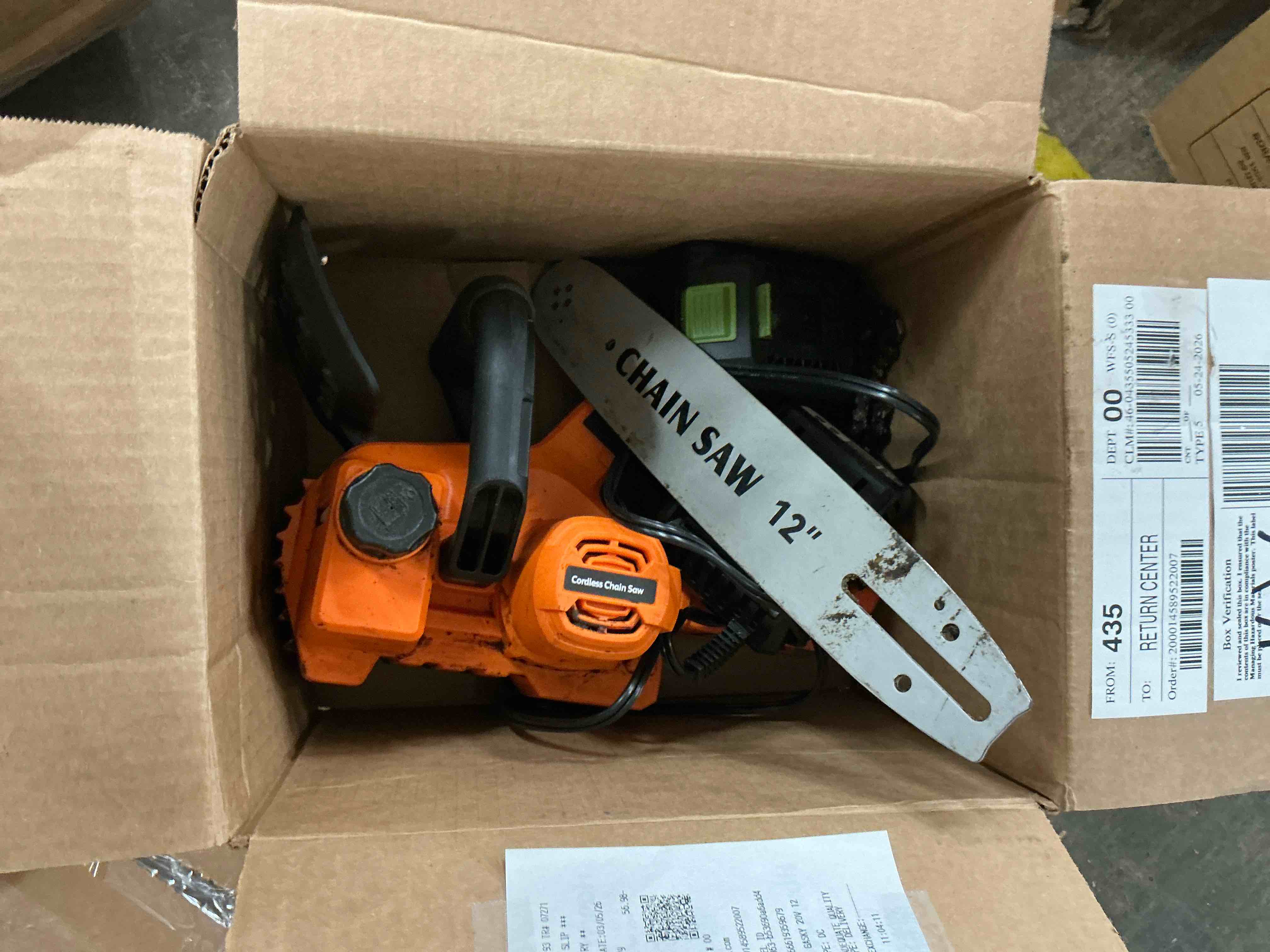 Condition photo showing Good Condition for tacklife 12 inch chainsaw 20v cordless chainsaw with 4.0ah battery brushless electric chainsaw battery powered with automatic oiler tool free chain