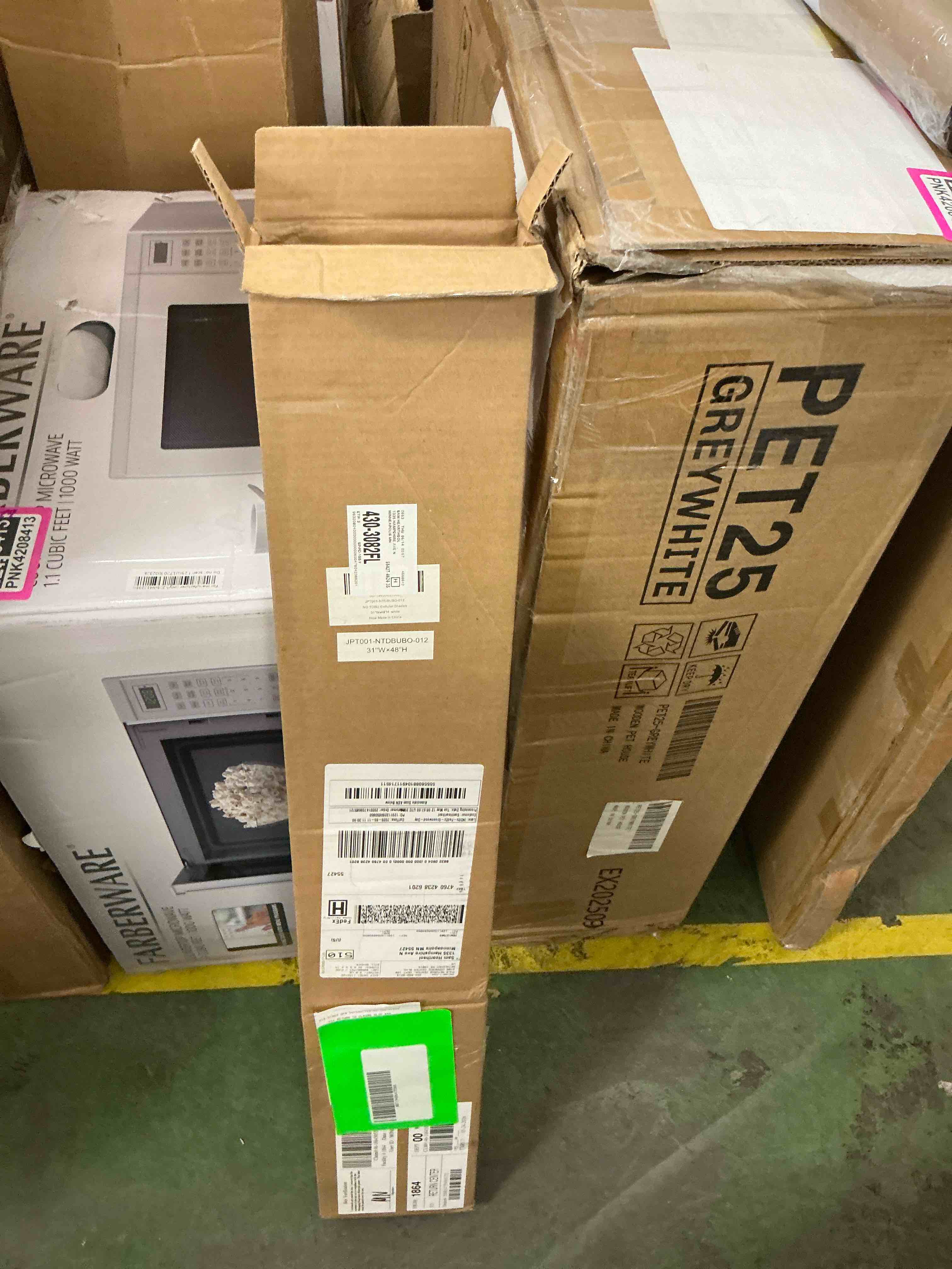 Condition photo showing Good Condition for lazblinds no tools no drill cordless cellular shades top down bottom up (tdbu) honeycomb shades for home blackout light blocking thermal insulation blinds for windows 31 w x 48 h white