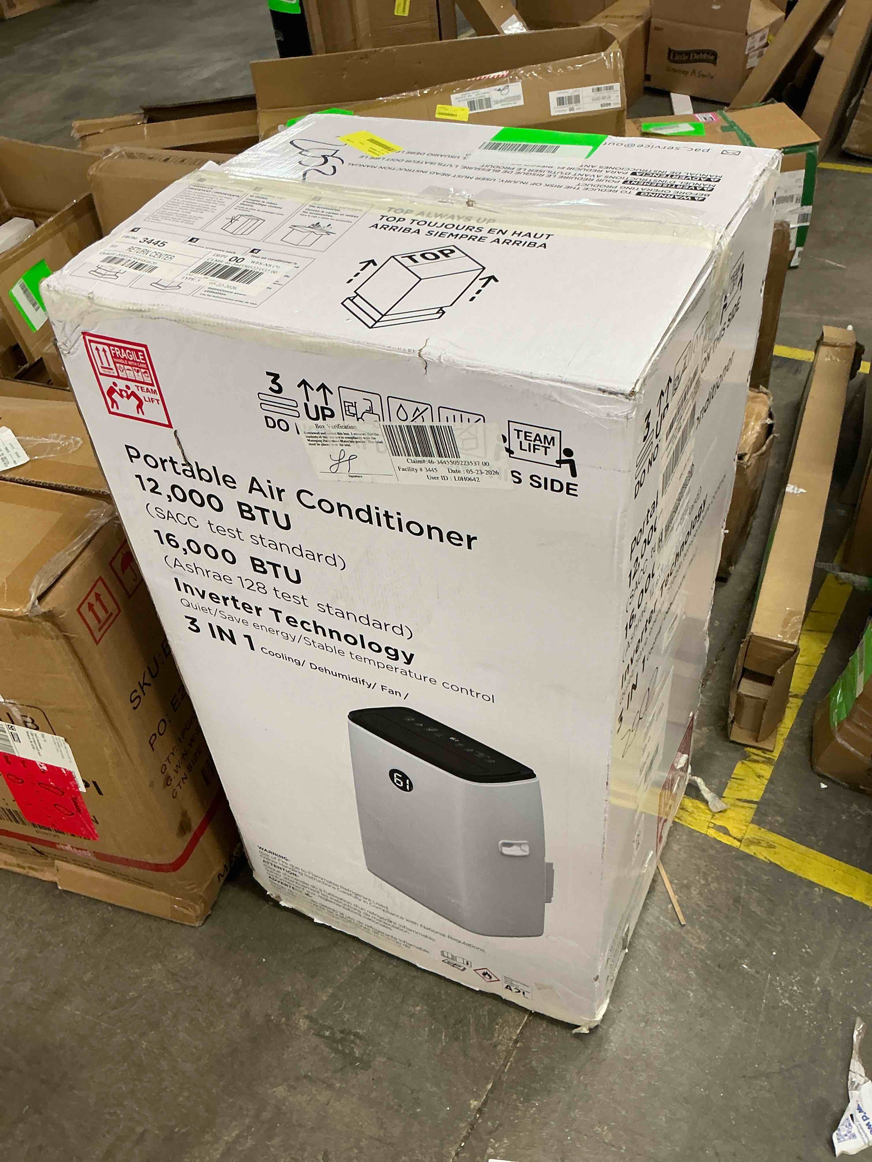 Condition photo showing Good Condition for lcxmtv 16,000 btu inverter portable air conditioner, dual hose ac unit for large rooms up to 800 sq. ft., 3-in-1 cooler with dehumidifier, fan and diy window kit, quiet sleep mode (42db)