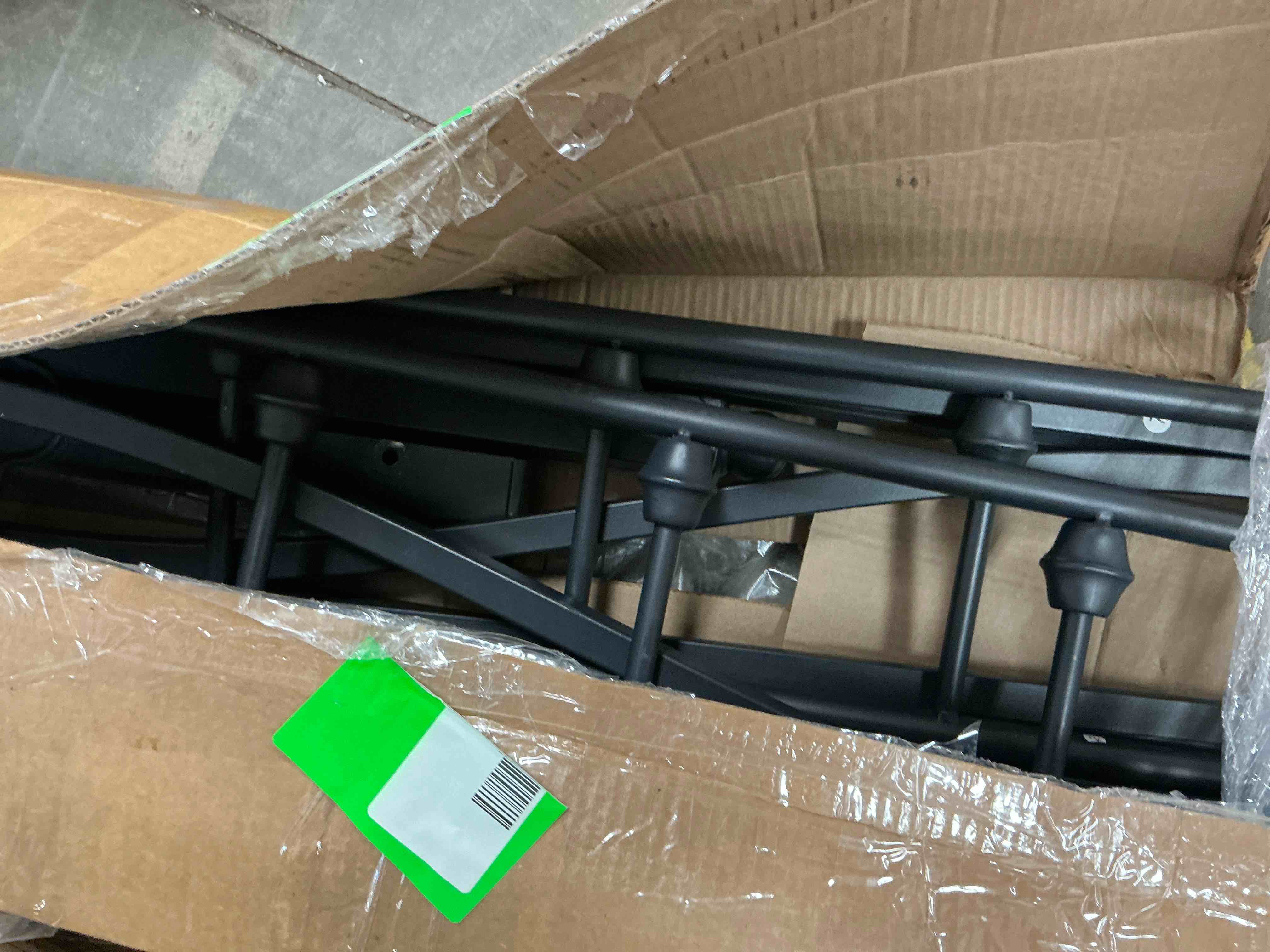 Condition photo showing Good Condition for queen bed frame with headboard - heavy duty  bed frame queen size supports 1500lbs, noise free, under-bed storage, no box spring needed, easy assembly, black