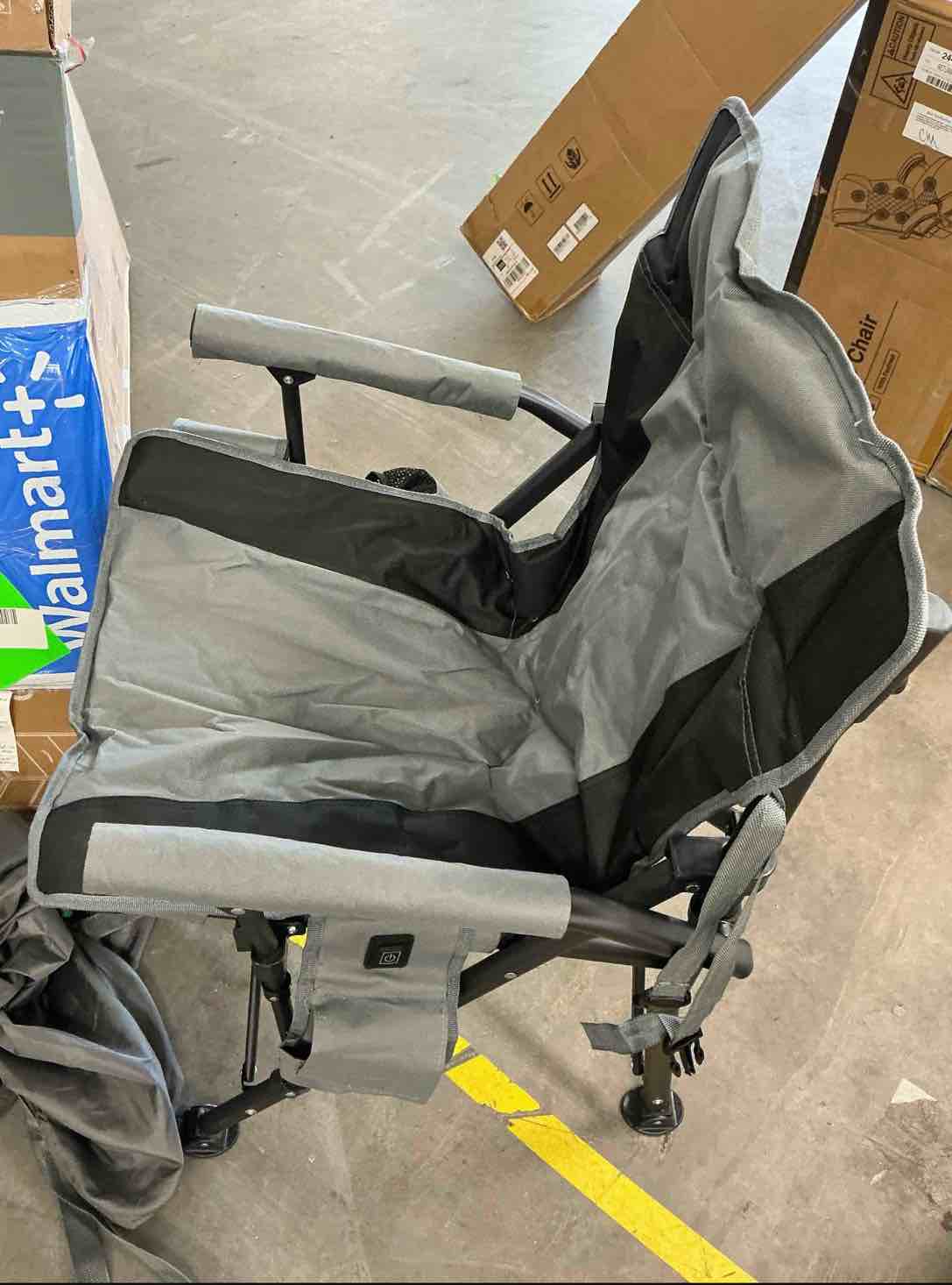 Condition photo showing Good Condition for heated camping chair for adults fully padded heated folding chair with 3 heat levels heats back and seat rich pockets heated chairs outdoor sports