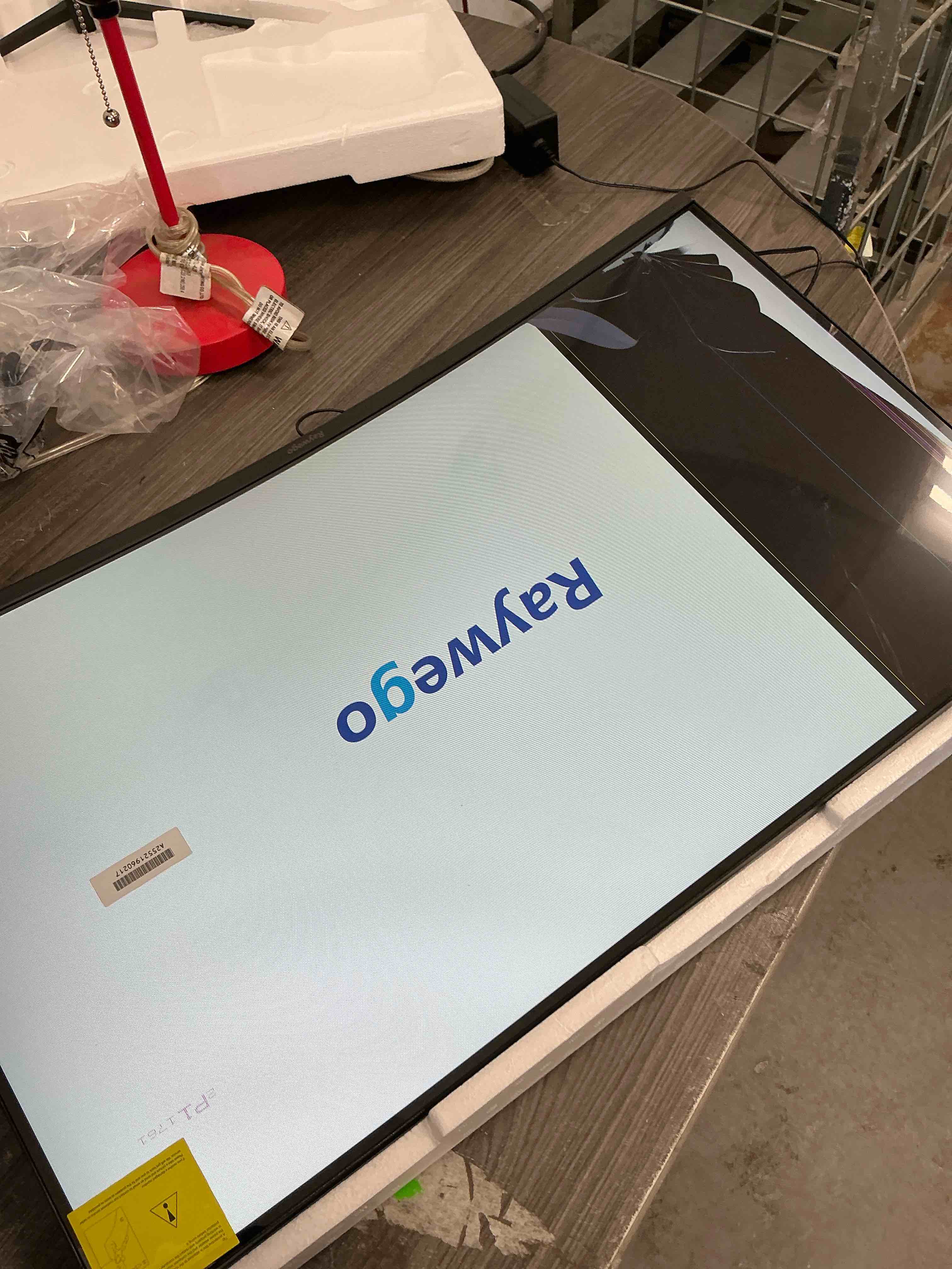 Condition photo showing As Is for raywego 27 inch fhd 1080p curved computer monitor, 100hz frameless gaming monitor 1ms 1800r freesync dp&hdmi port