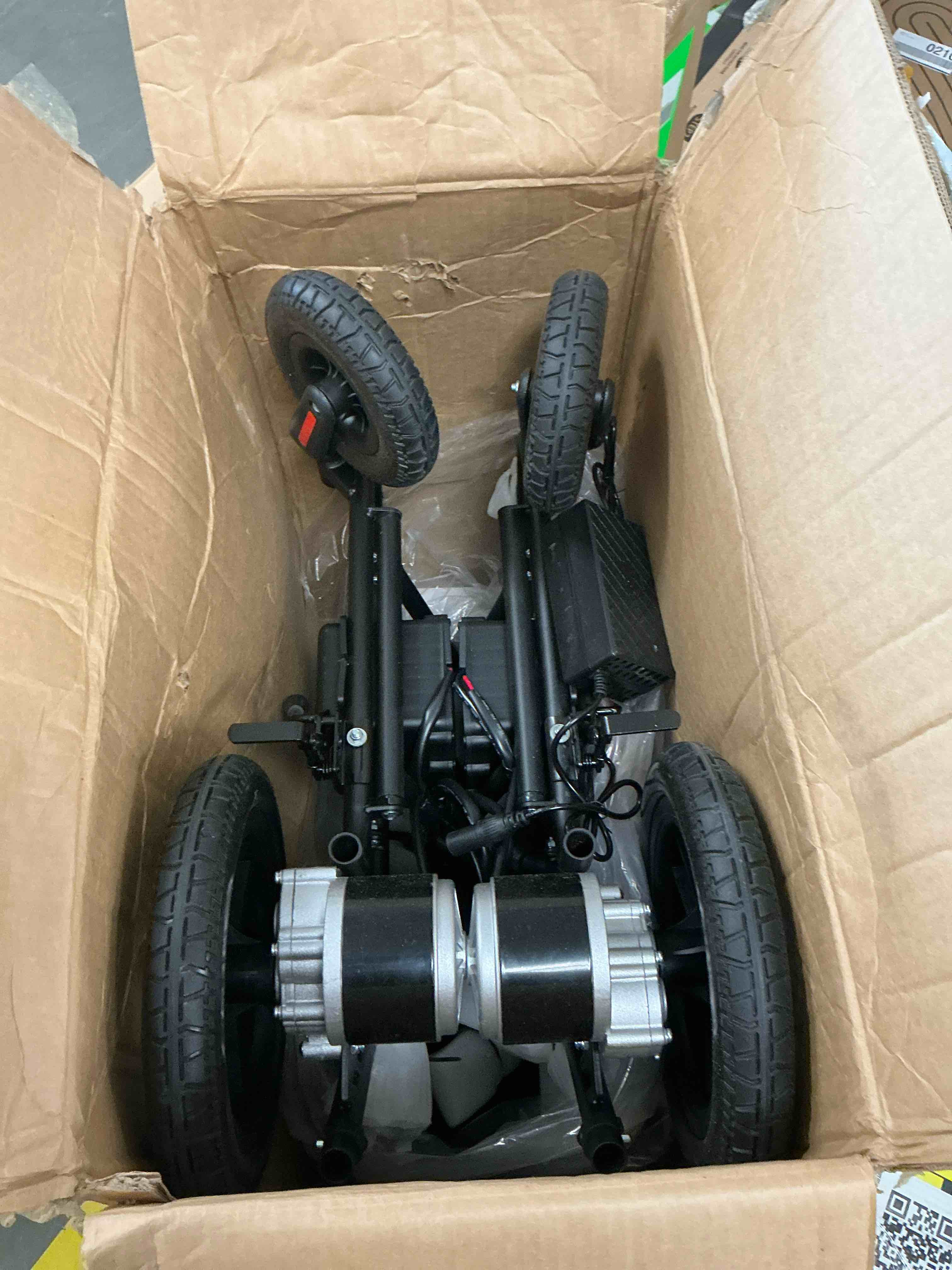 Condition photo showing Good Condition for coolhut electric wheelchair 20+ miles range all terrain, portable motorized wheelchair for seniors, lightweight foldable electric wheelchair, 5 years warranty, 500w dual motors powerful, orange