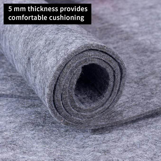 extra large area rug liner, 9x12 foot thick felt pad for all floors, keeps rugs softly and securely in place