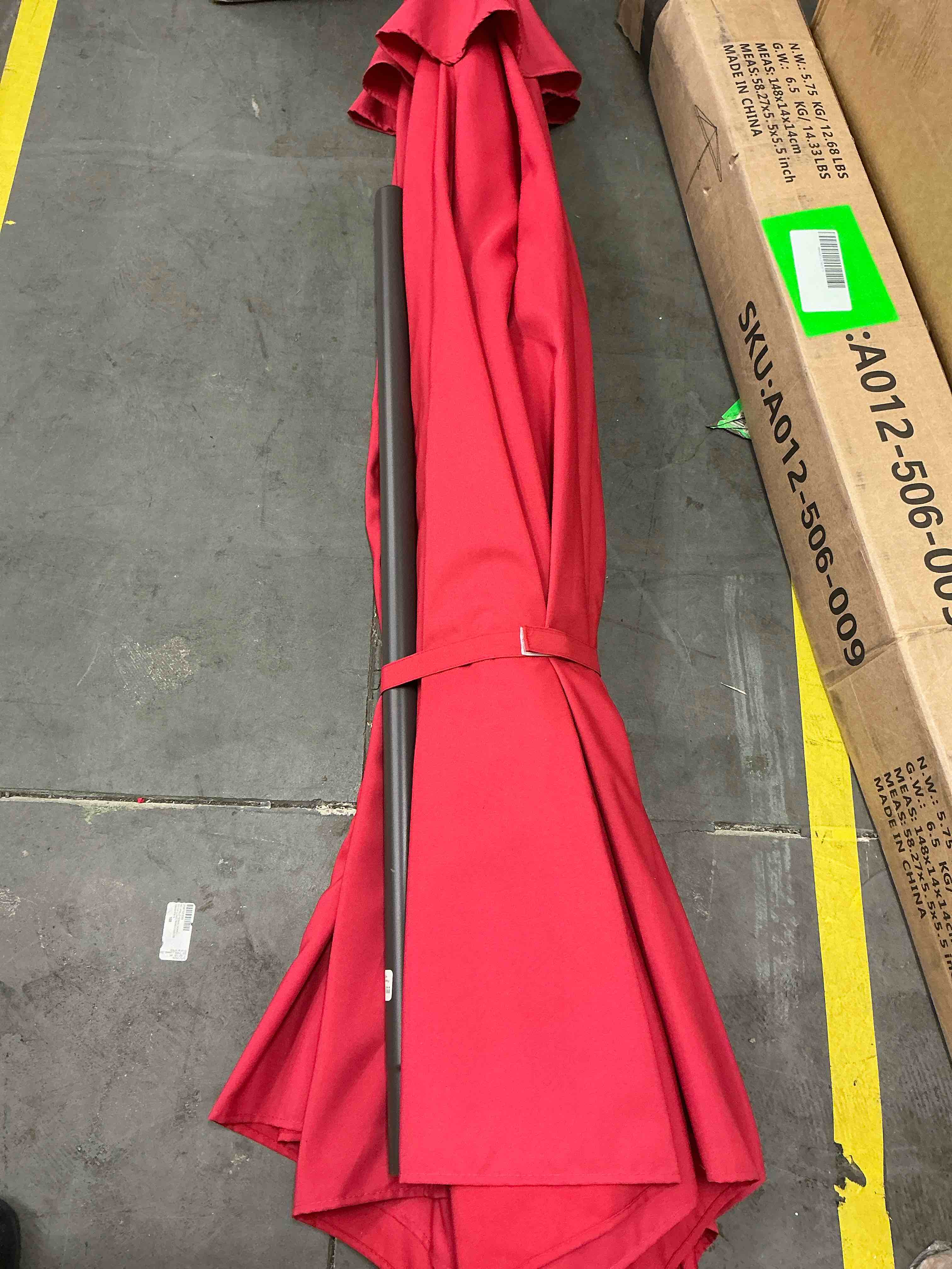 Condition photo showing Good Condition for fundaze 10ft solar 32 led patio umbrella w/ tilt & crank lift 8 sturdy ribs uv protection solution-dyed fabric for garden backyard deck & patio