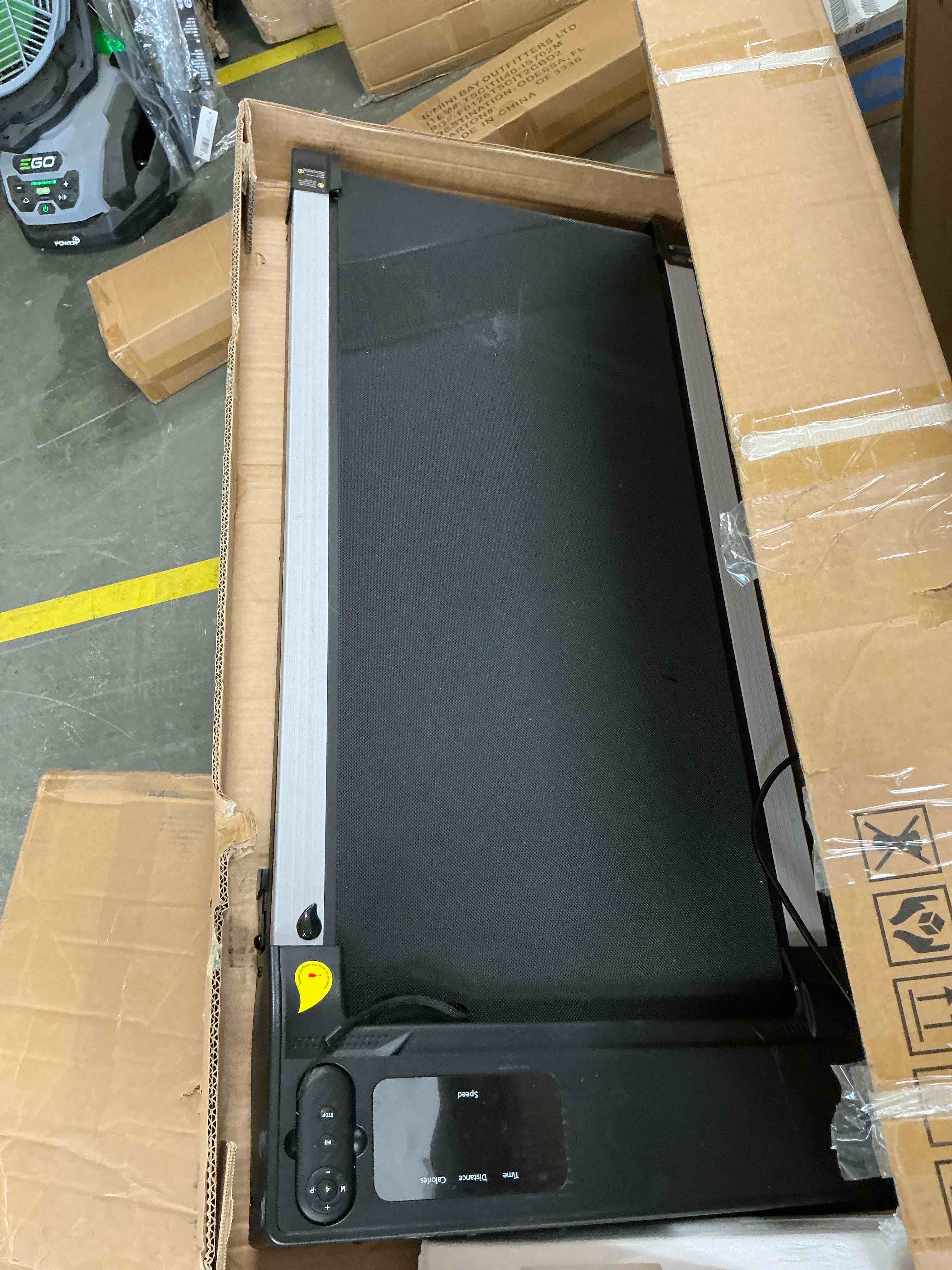 Condition photo showing Good Condition for walking pad with incline,patbrela 2.5 hp under desk treadmill small with led display &remote control,4 in 1 incline walking pad 300 lbs portable treadmill for home office