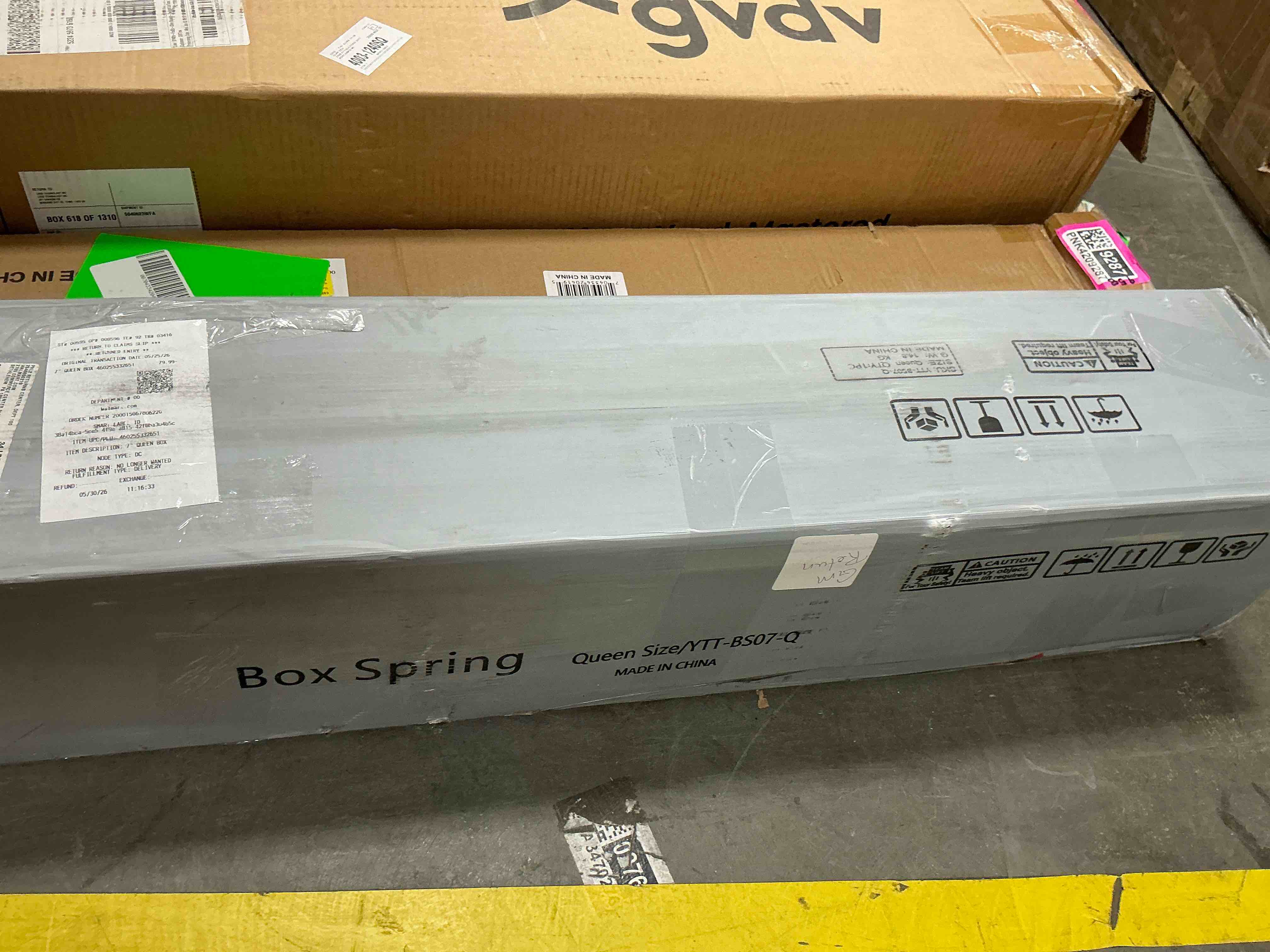 Condition photo showing New/Like New for box spring twin size bed base, heavy duty metal twin mattress foundation with fabric cover, noise-free, easy assembly