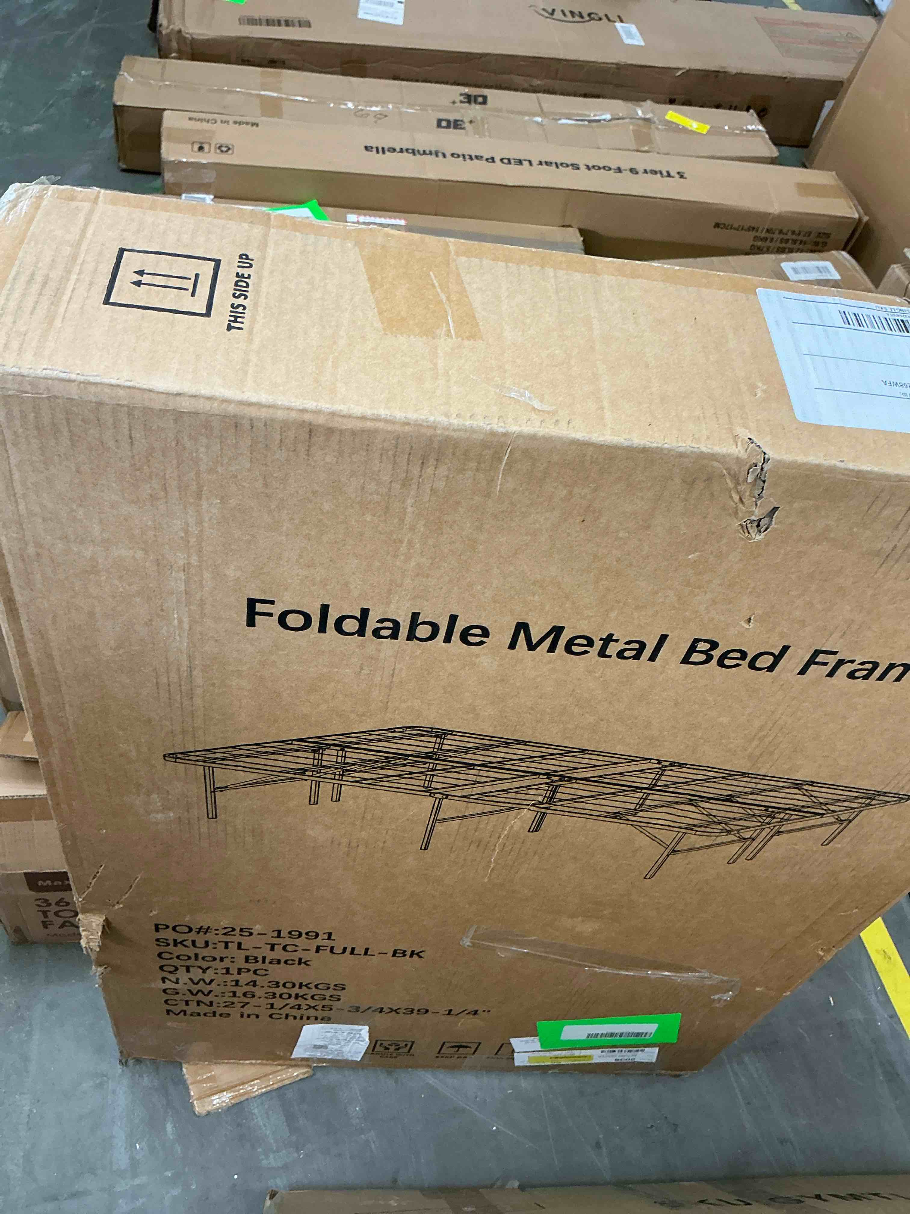 Condition photo showing New/Like New for wasuhe 14" height full bed frame, heavy-duty foldable metal bed frame with underbed storage, no box spring needed - quiet & easy to assemble, ideal for bedrooms, apartment & dorm rooms, black